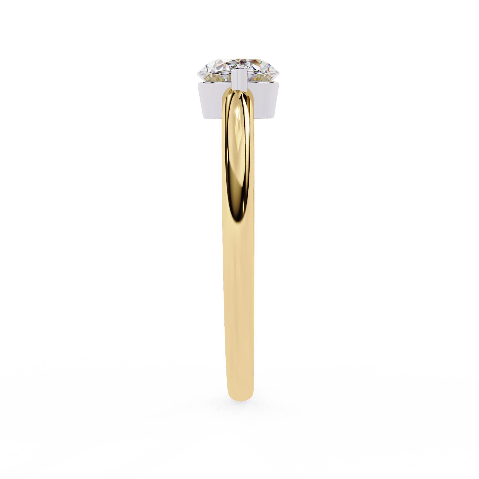 East-West Oval Solitaire Ring