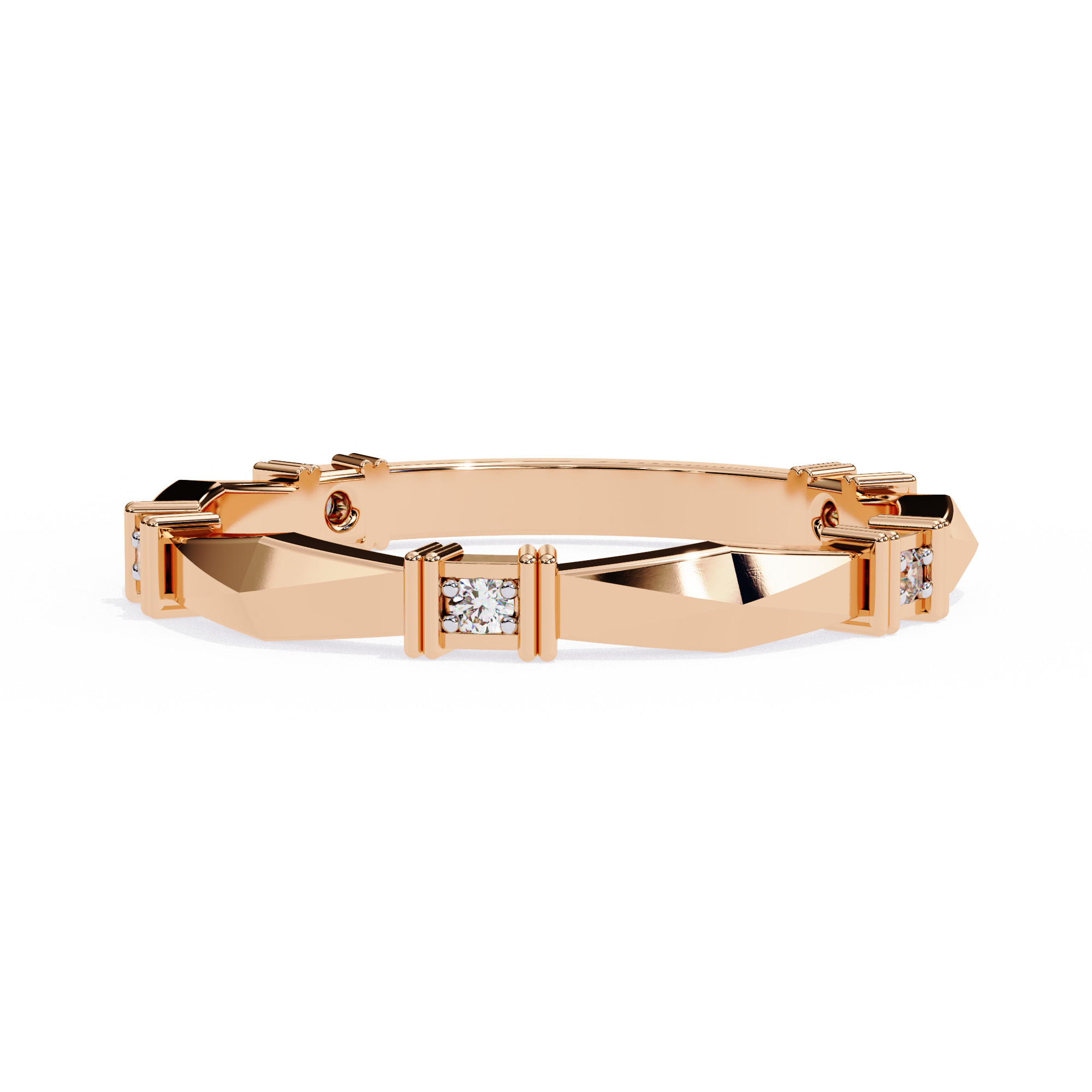 Panel-Set Baguette Band