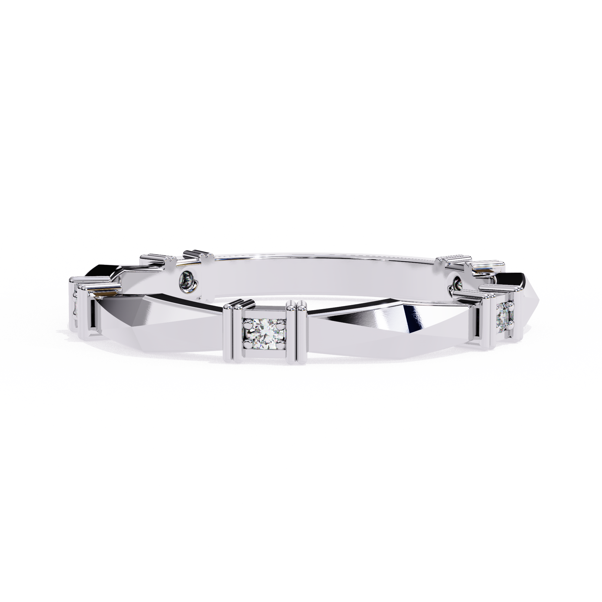 Panel-Set Baguette Band