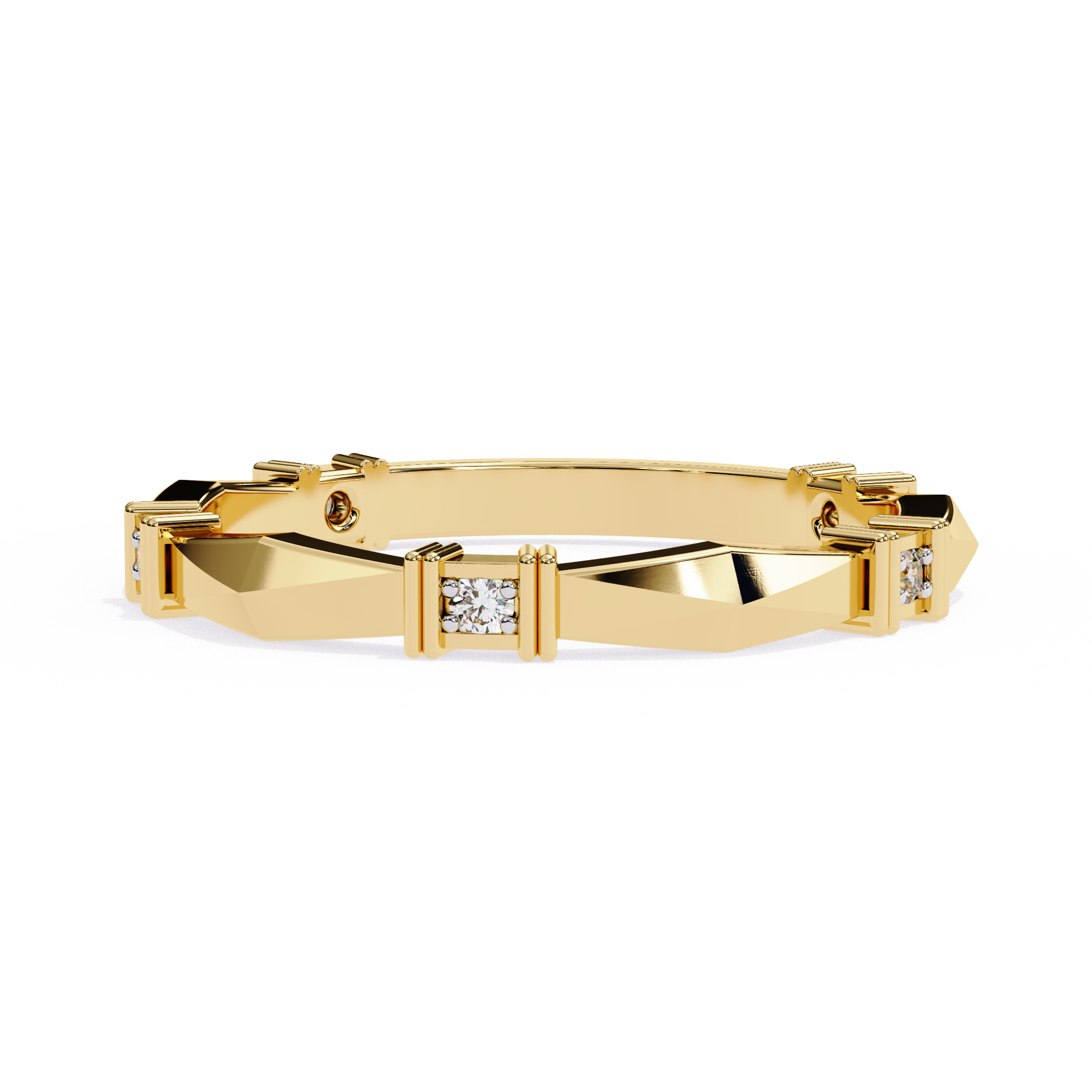 Panel-Set Baguette Band