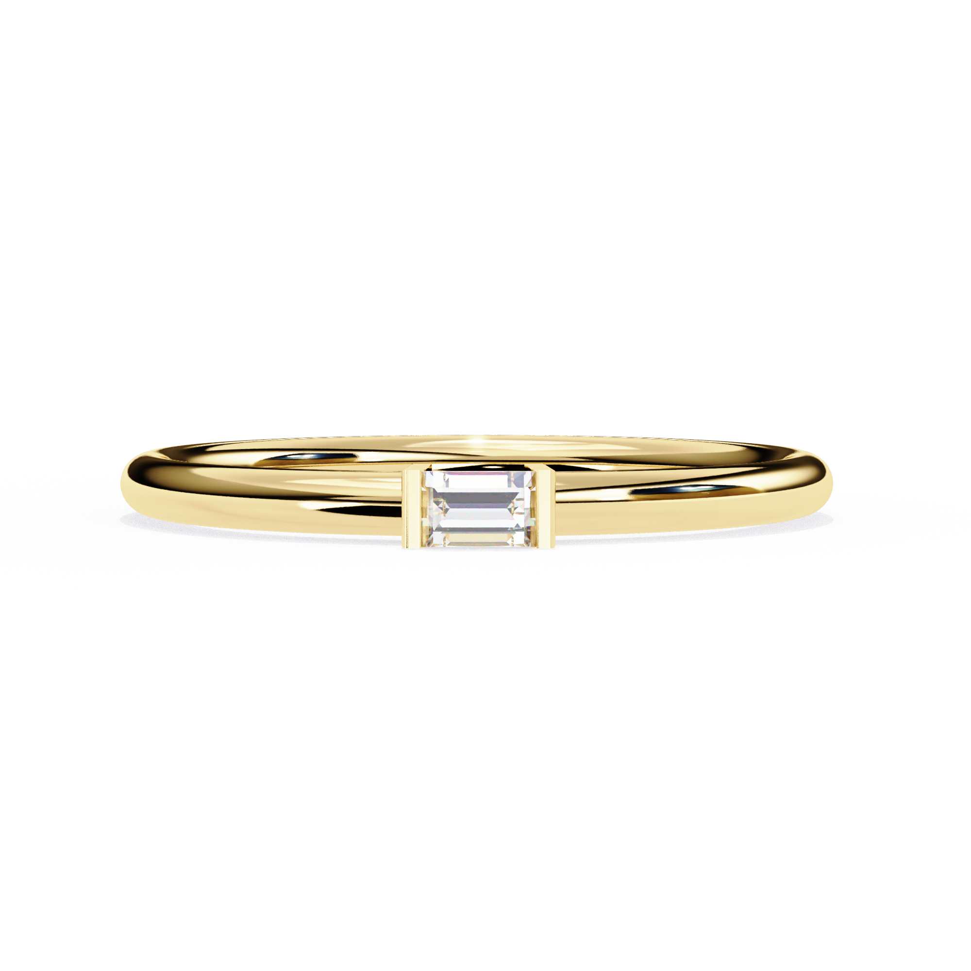 Bar-Set East-West Baguette Ring
