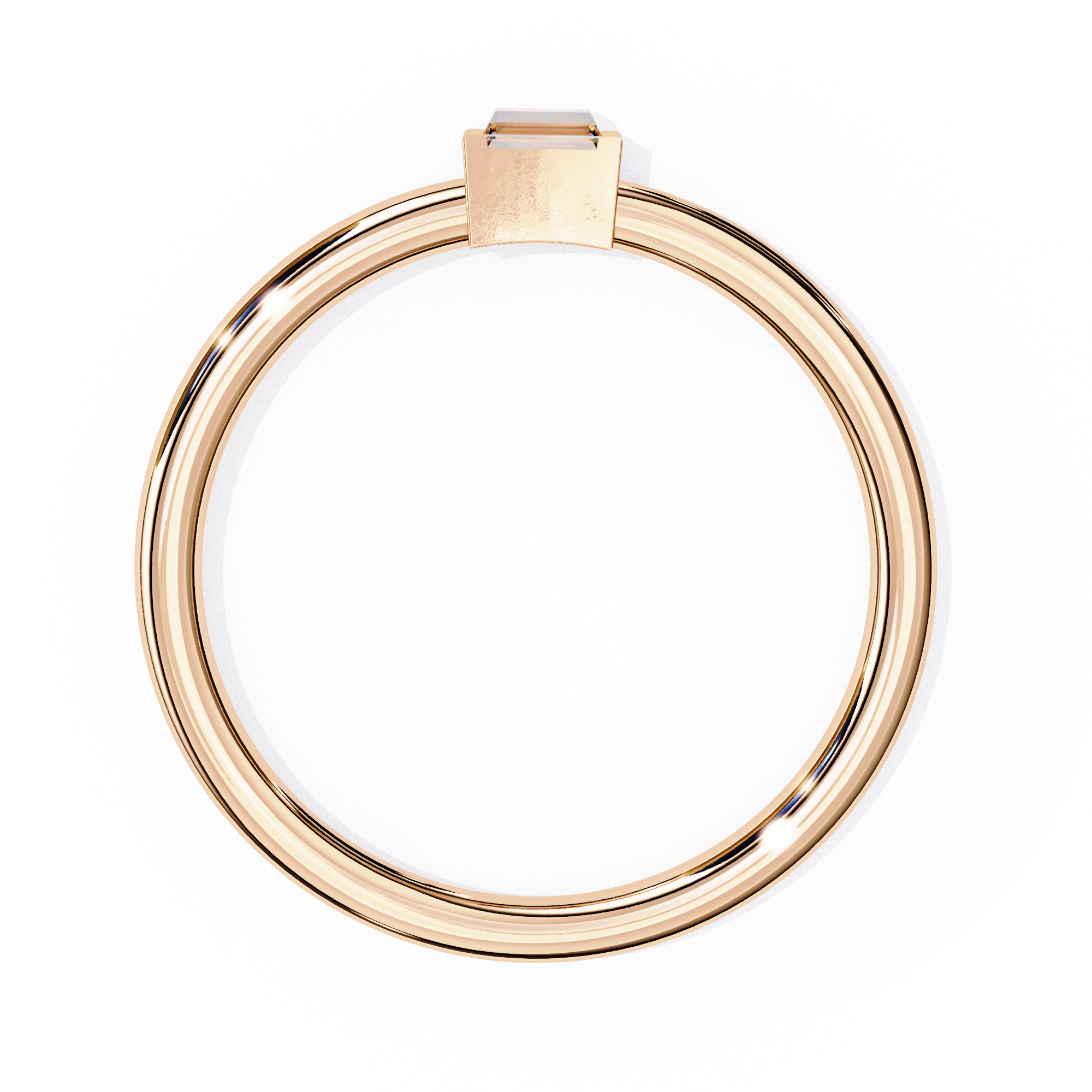 Bar-Set East-West Baguette Ring