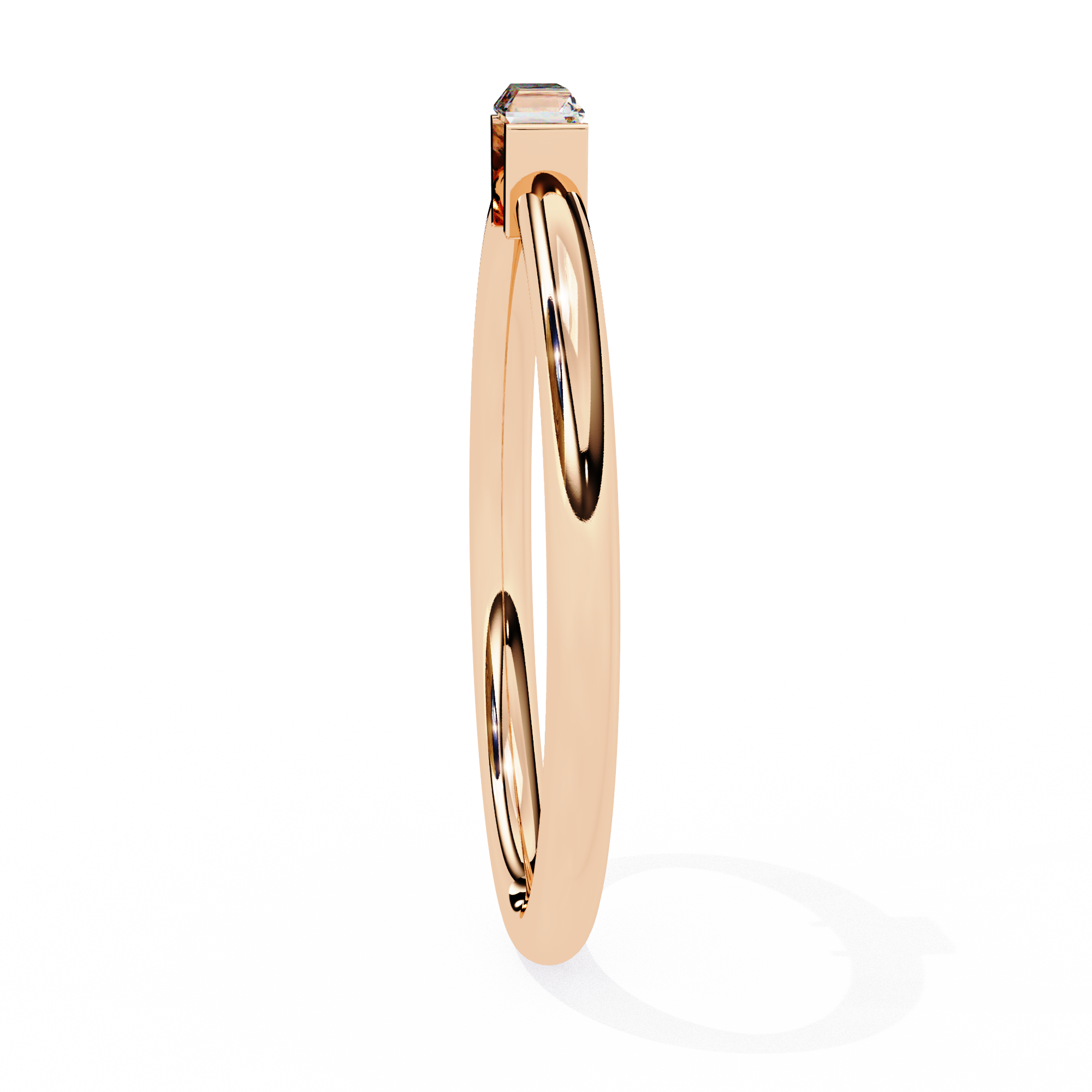 Bar-Set East-West Baguette Ring