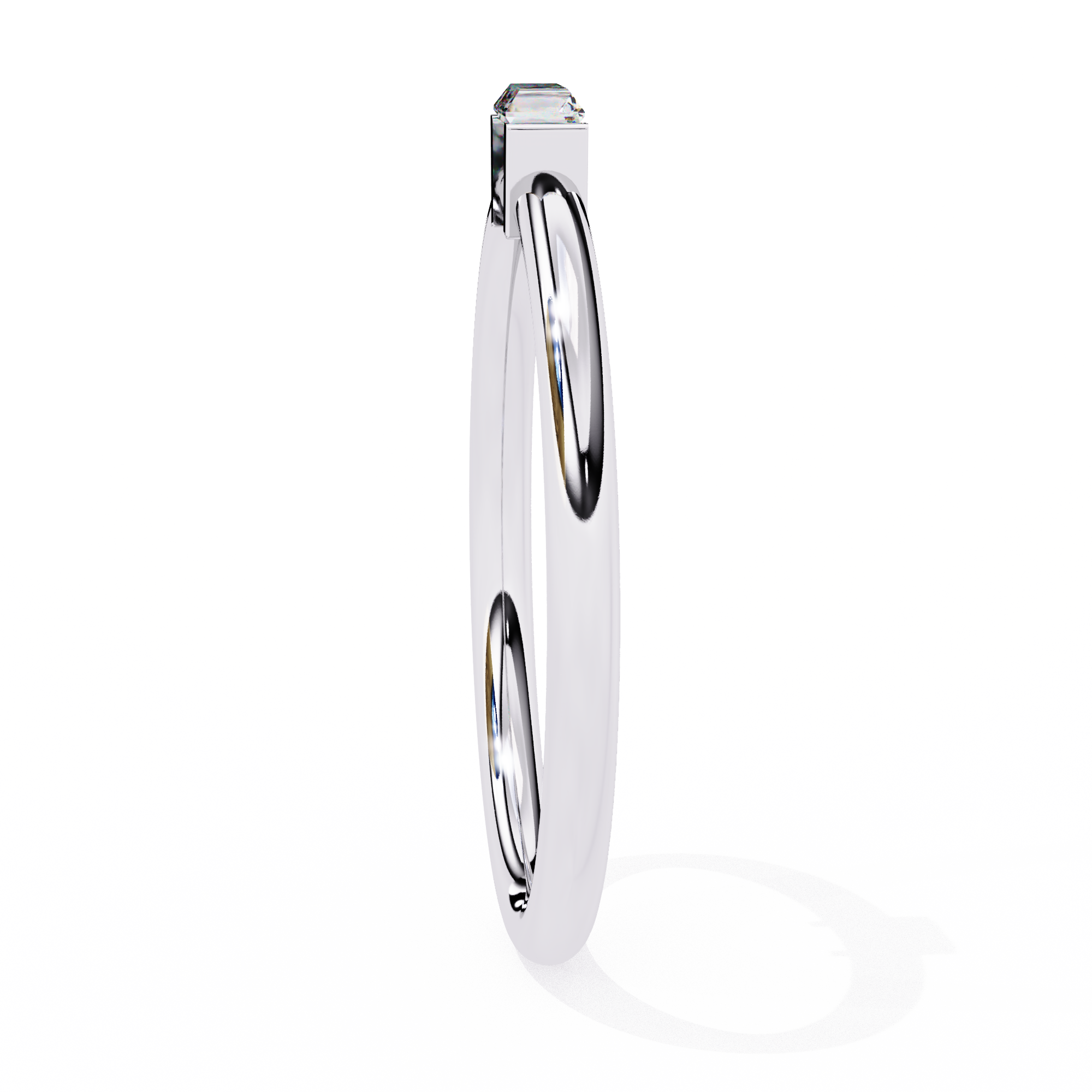 Bar-Set East-West Baguette Ring