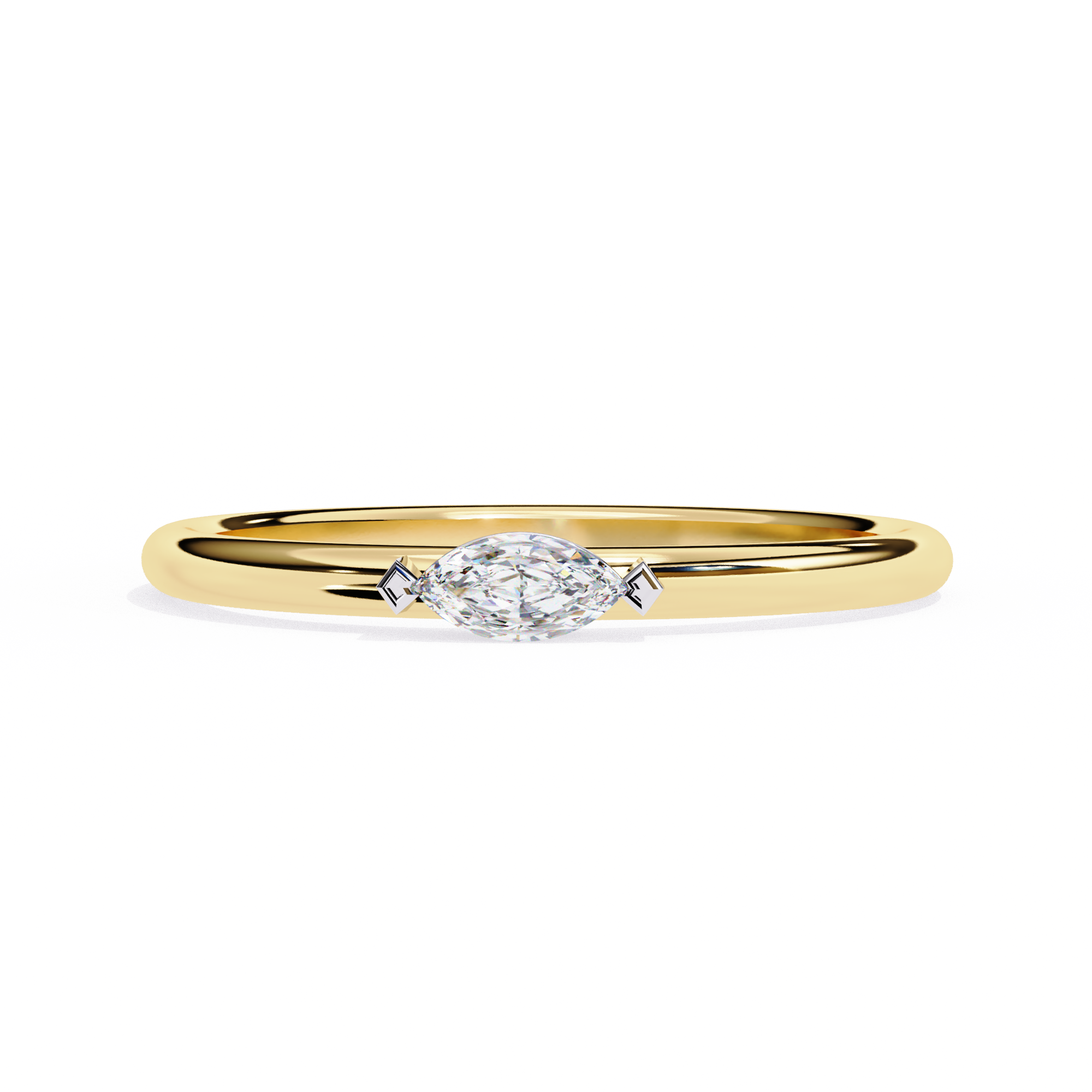 Bezel-Set East-West Marquise Ring