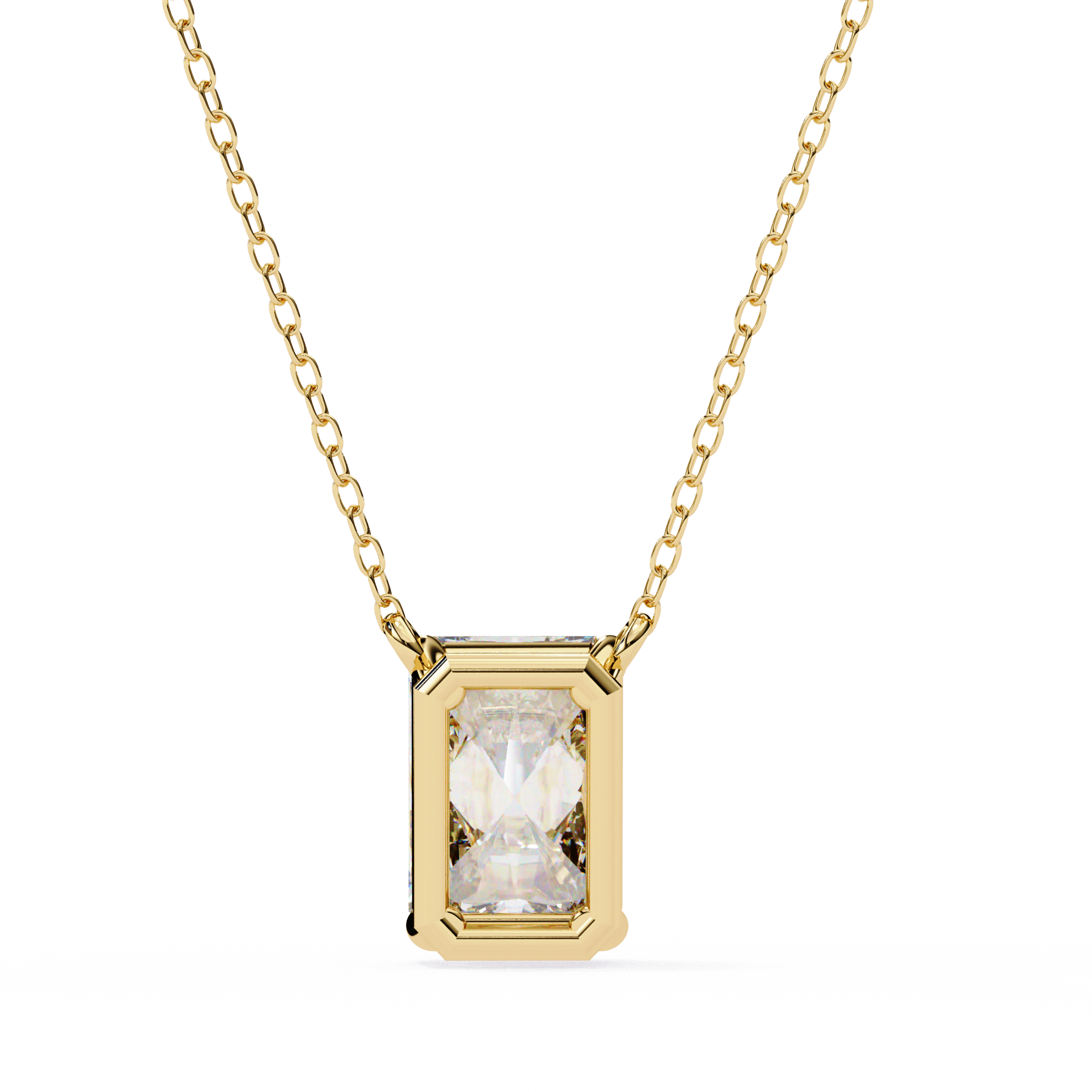 Emerald-Cut Channel Bar Pendant - Amrit Rastogi