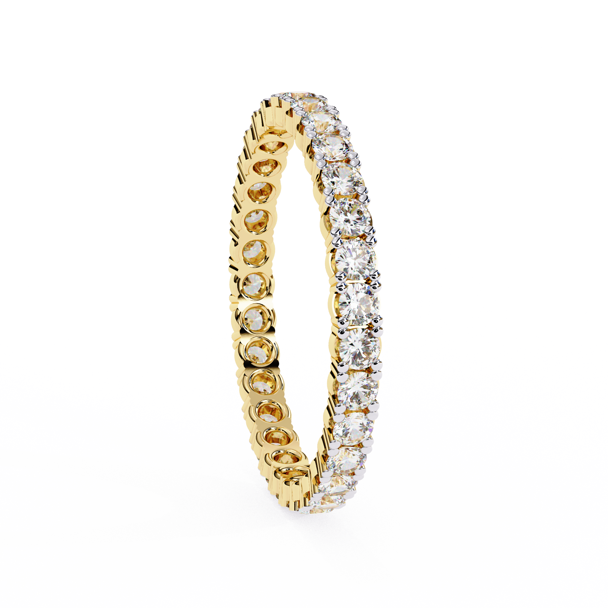 Shared-Prong Full Eternity Band
