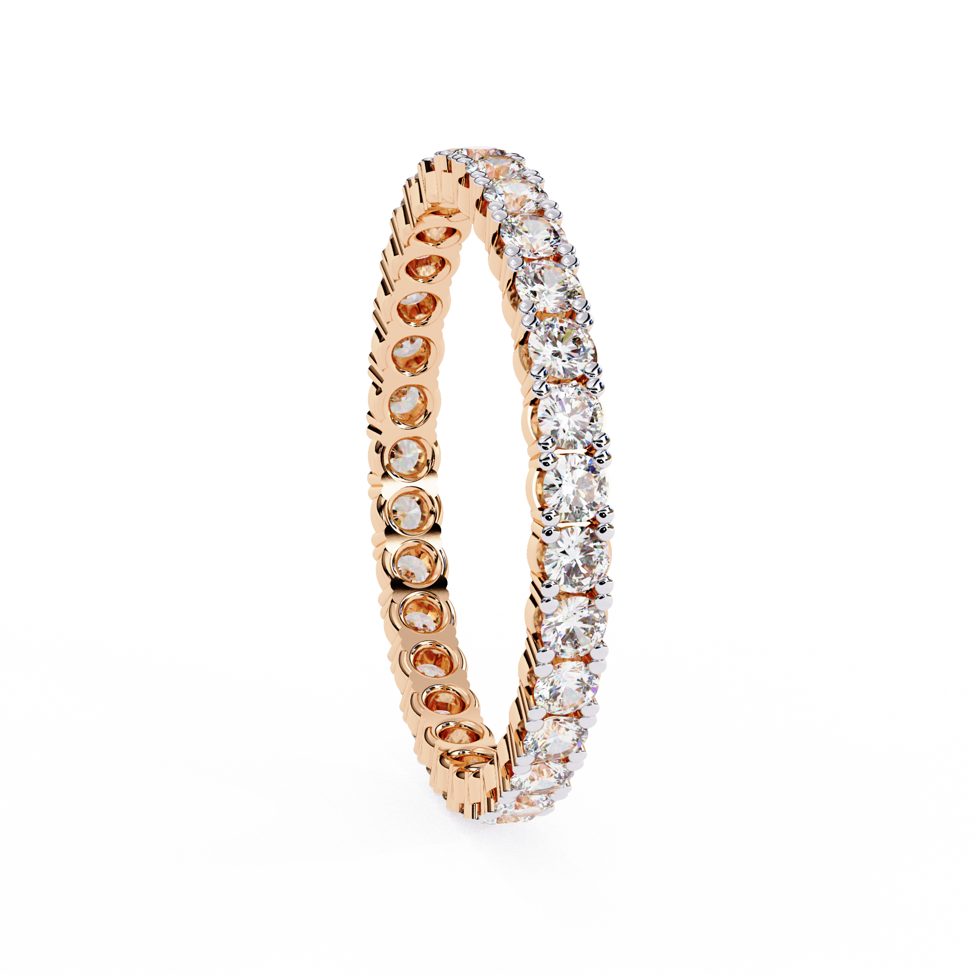 Shared-Prong Full Eternity Band