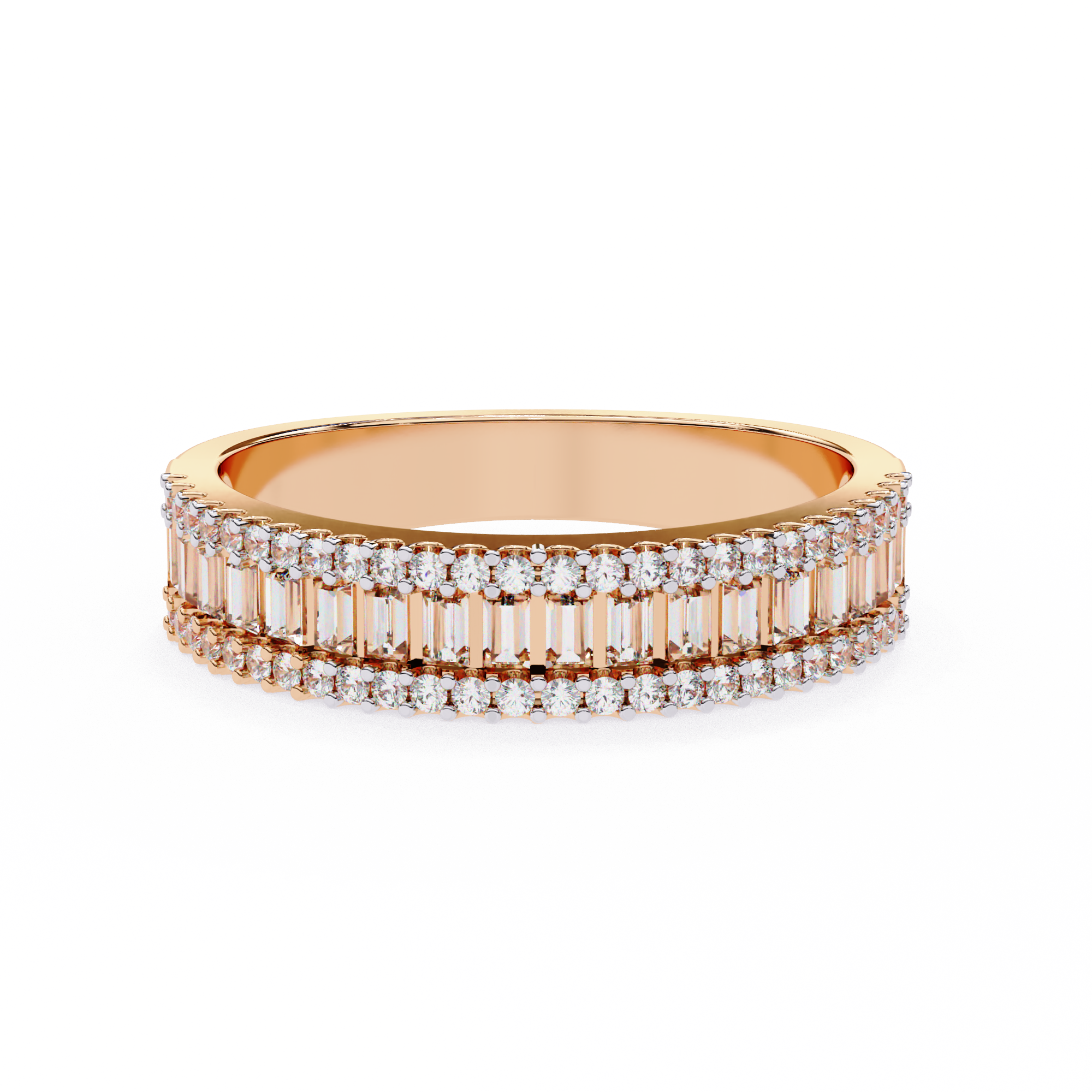 Double-Band Pavé Ring