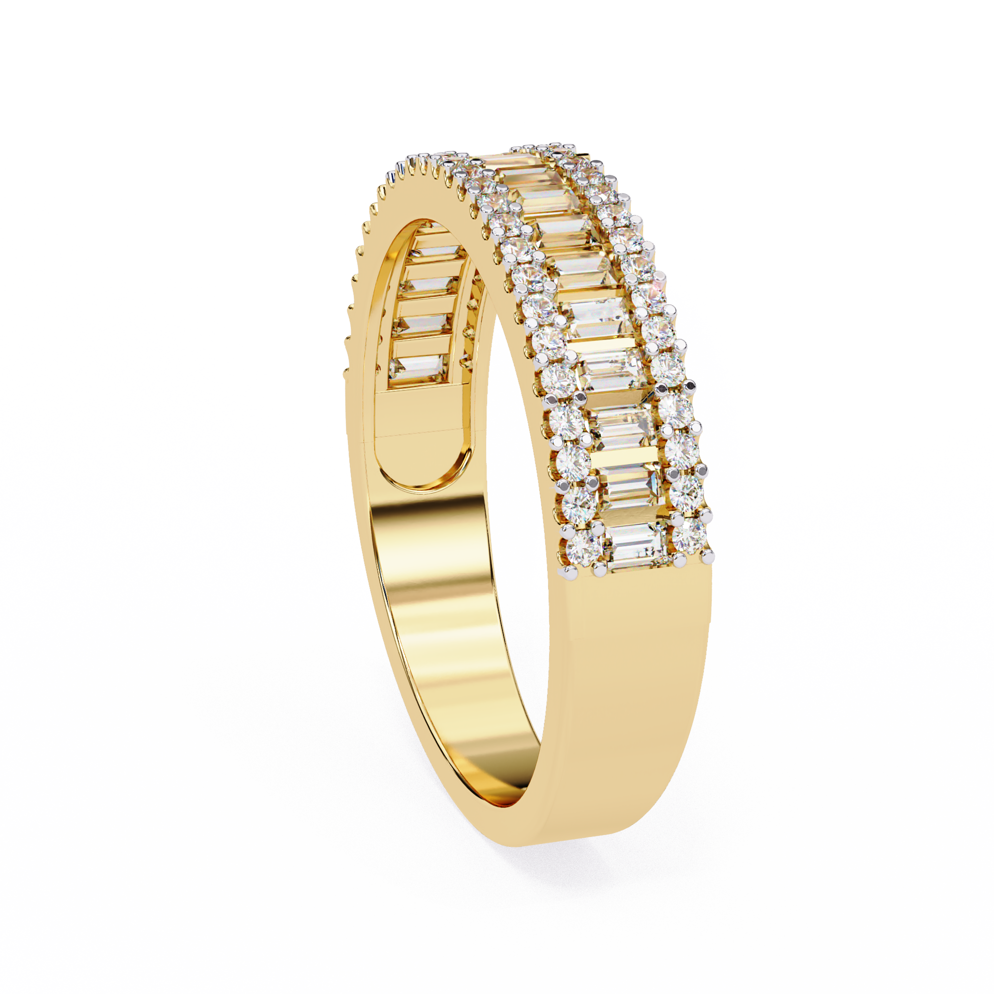 Double-Band Pavé Ring