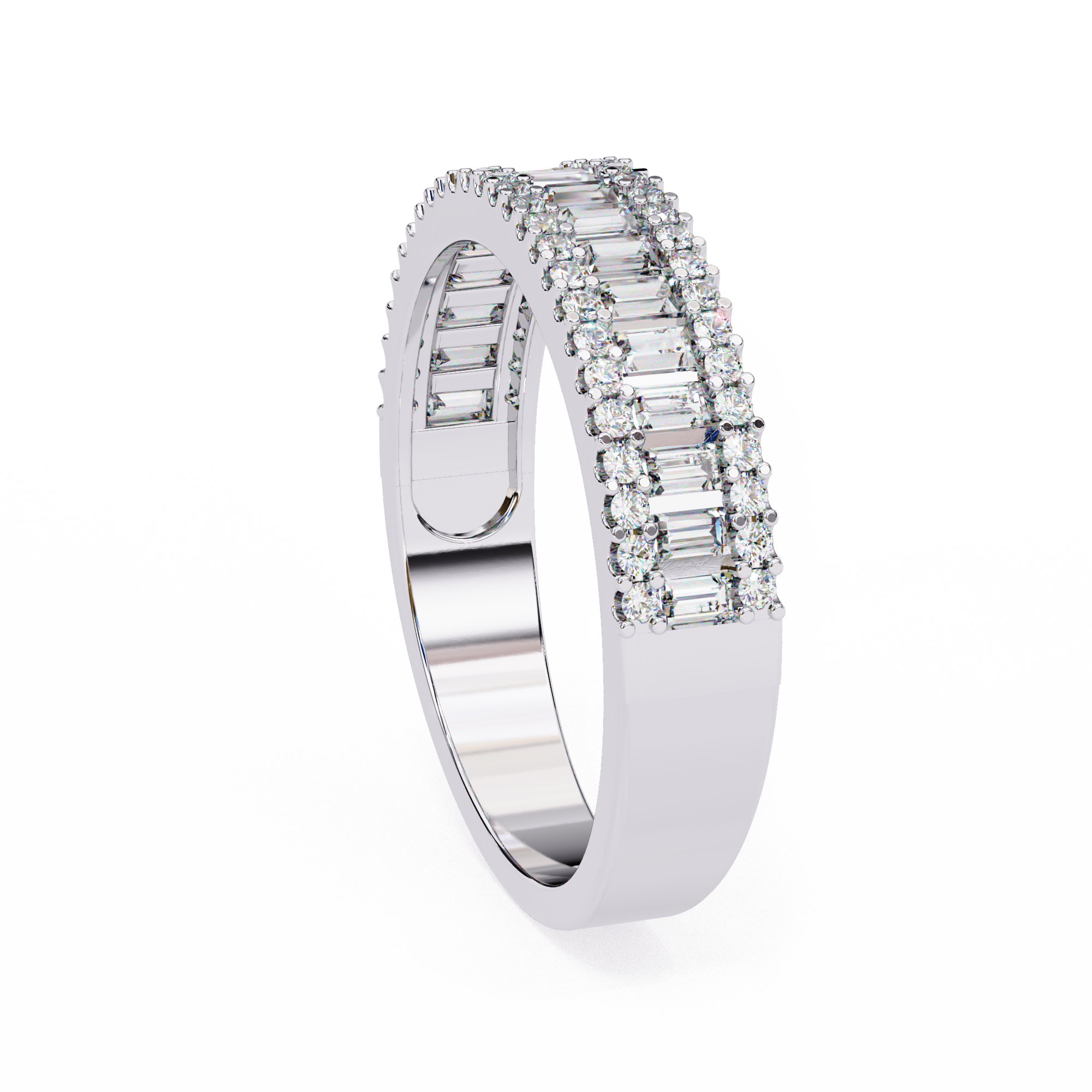 Double-Band Pavé Ring