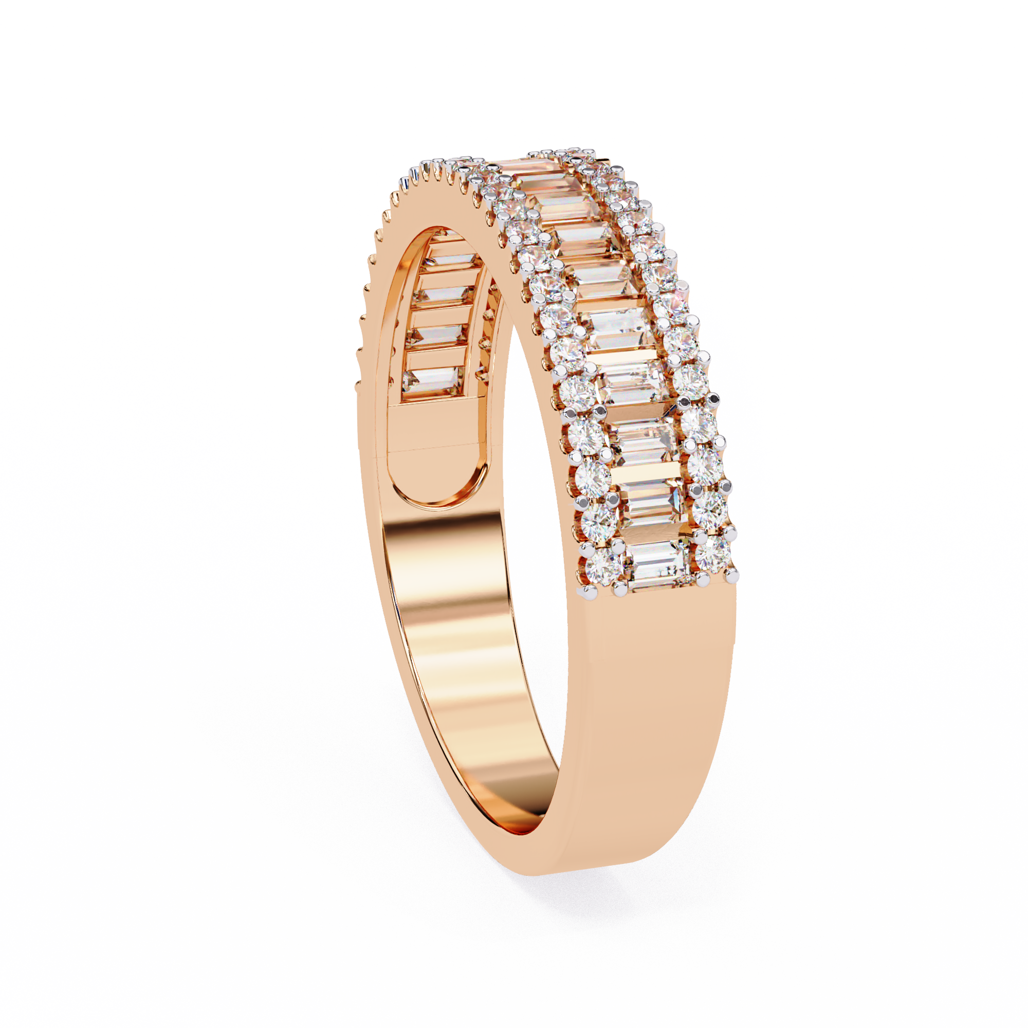 Double-Band Pavé Ring