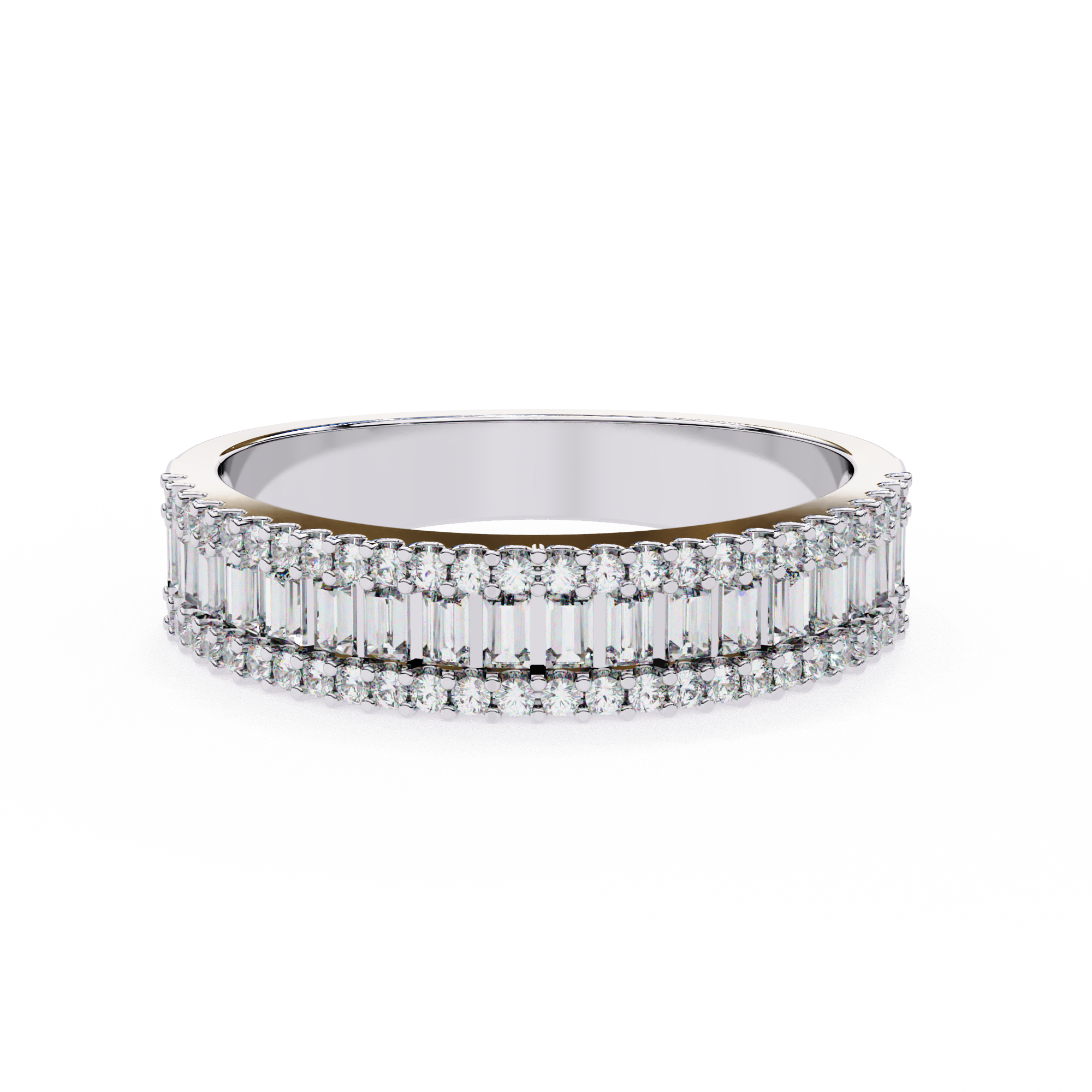 Double-Band Pavé Ring