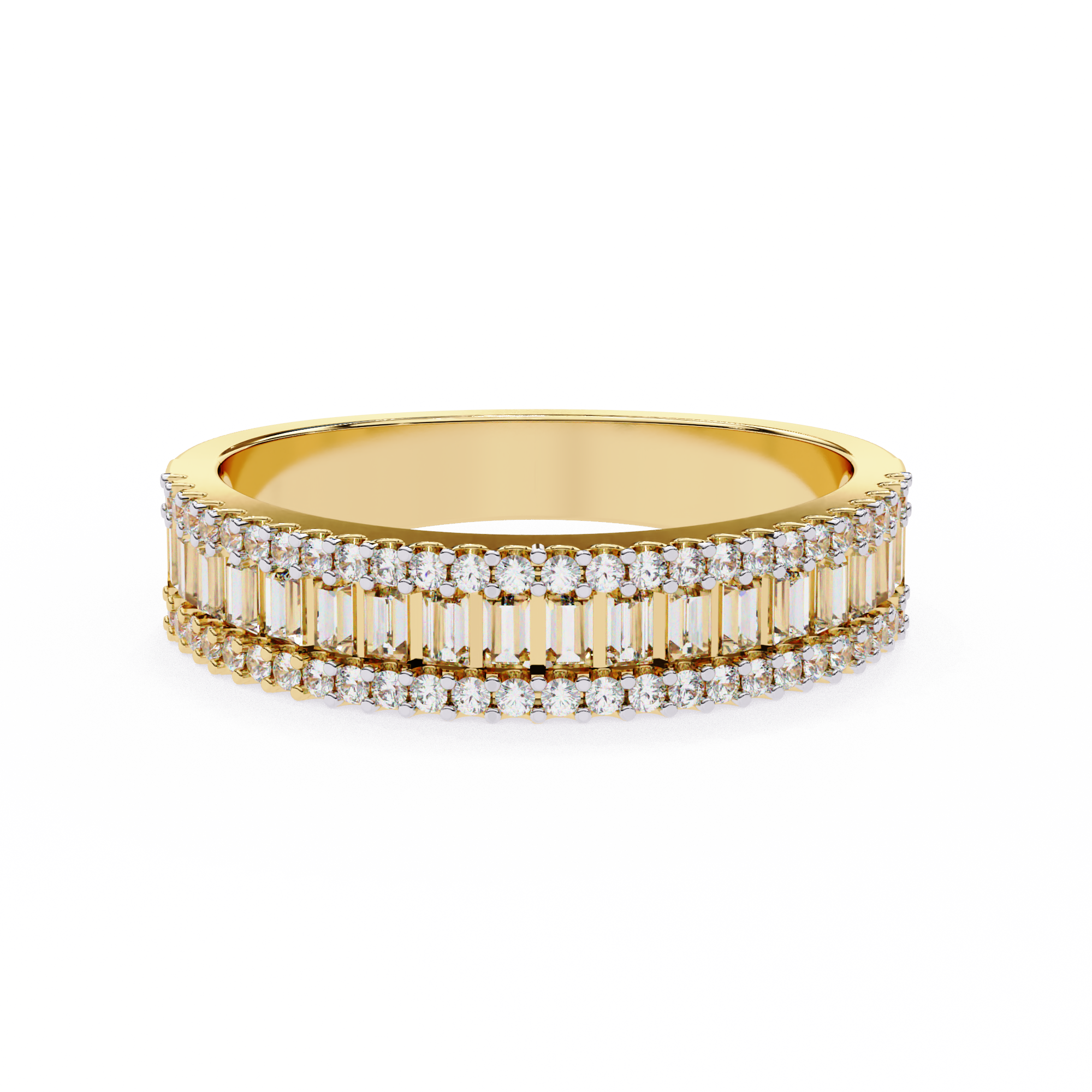 Double-Band Pavé Ring
