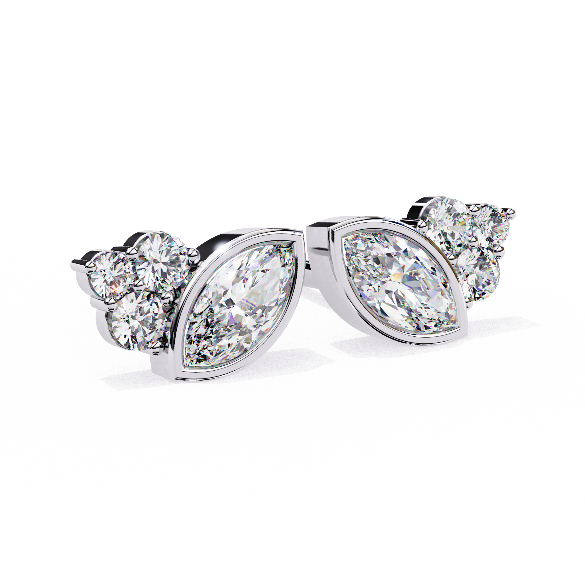 Marquise Cluster Stud Earrings - Amrit Rastogi