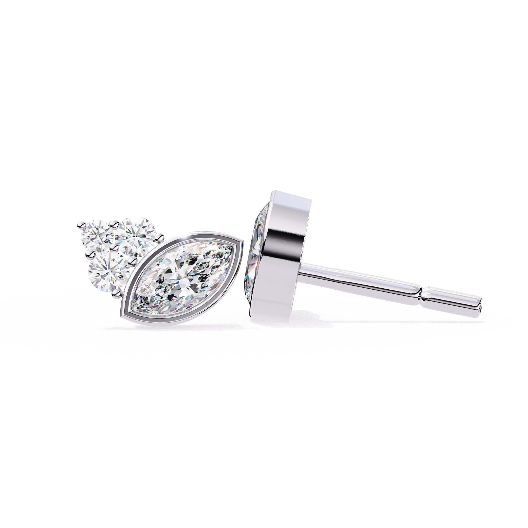 Marquise Cluster Stud Earrings - Amrit Rastogi