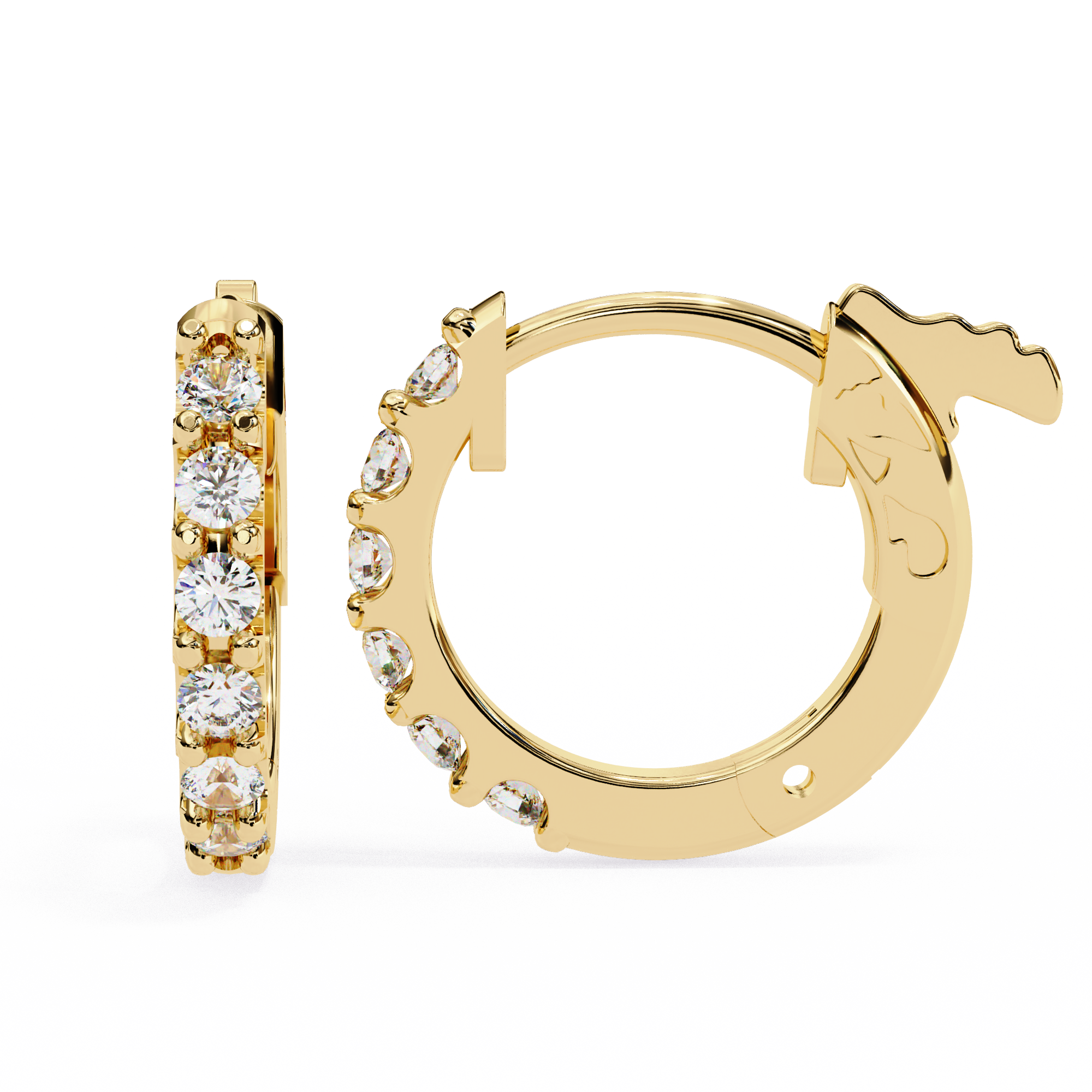 Channel-Set Huggie Earrings - Amrit Rastogi