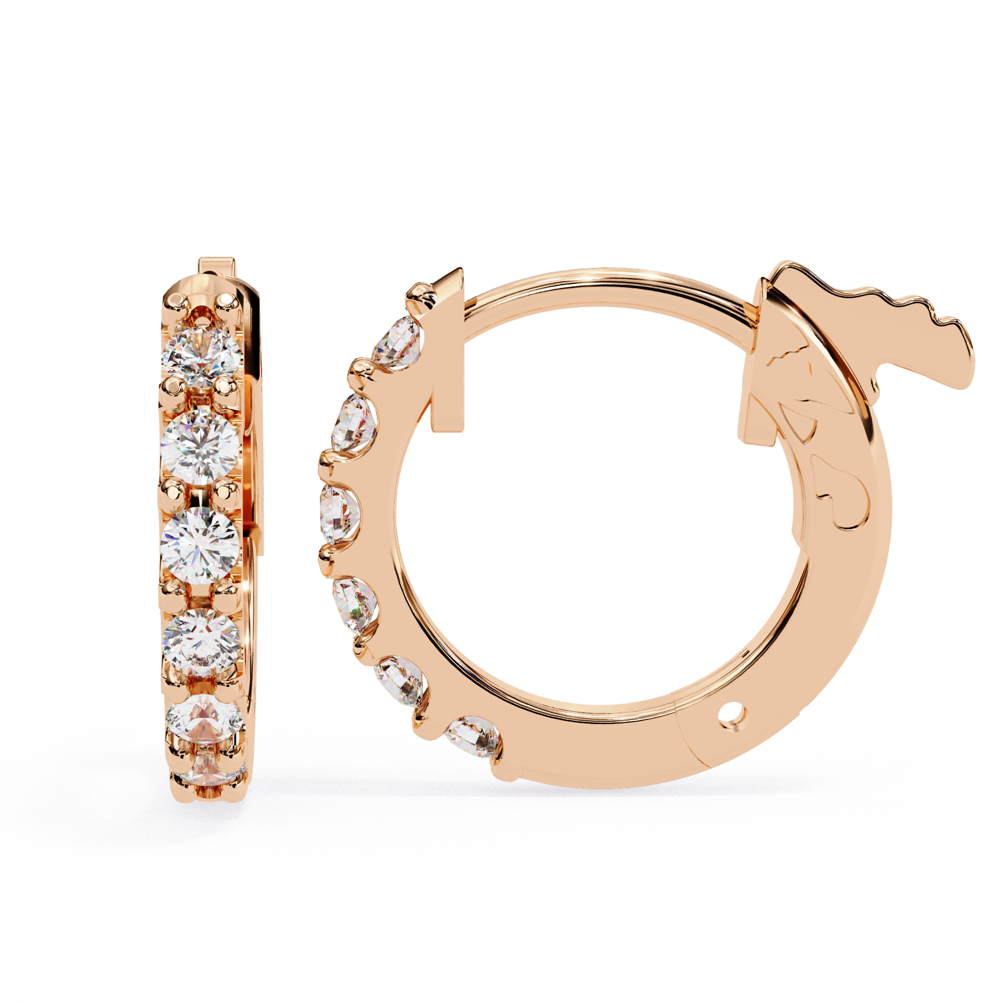Channel-Set Huggie Earrings - Amrit Rastogi