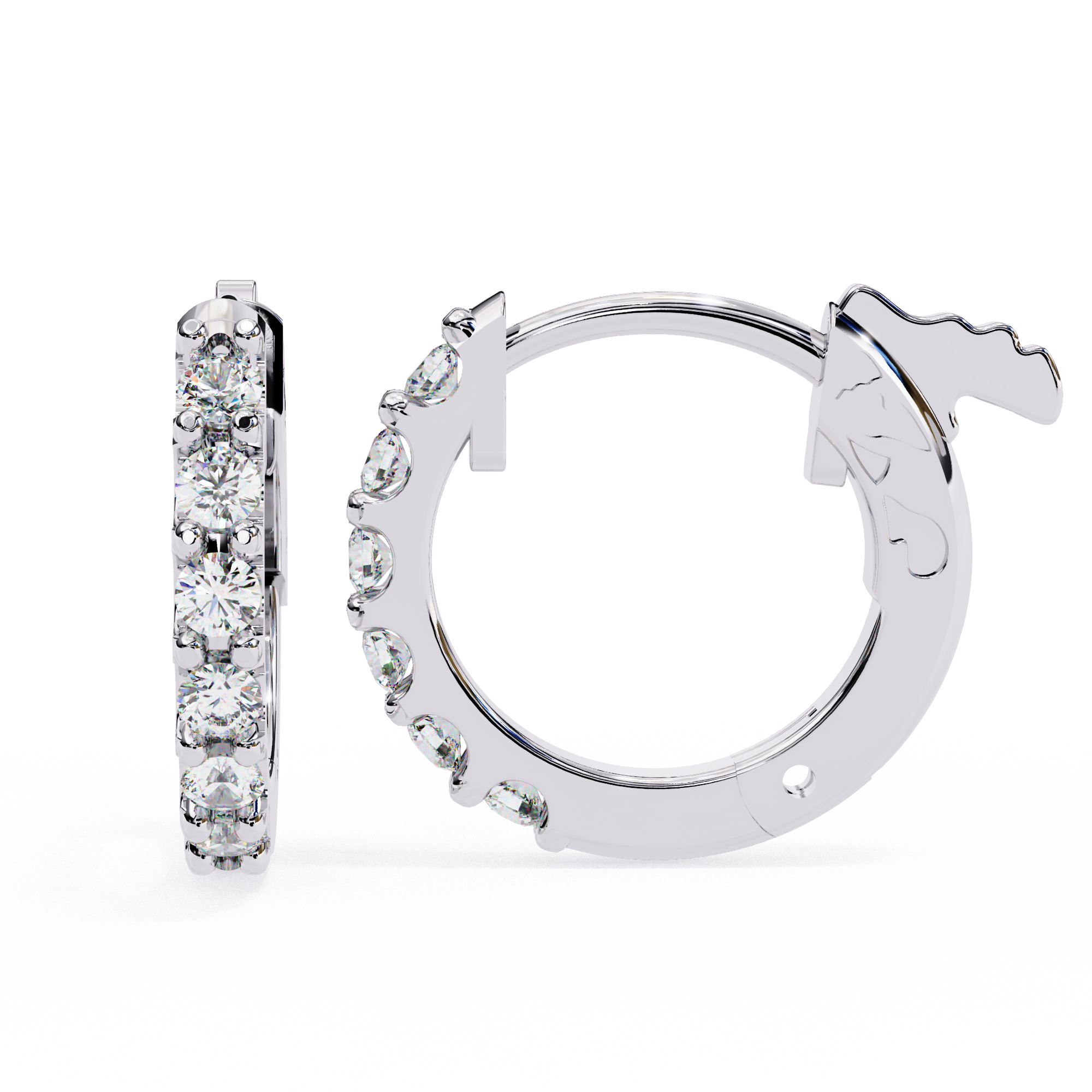 Channel-Set Huggie Earrings - Amrit Rastogi
