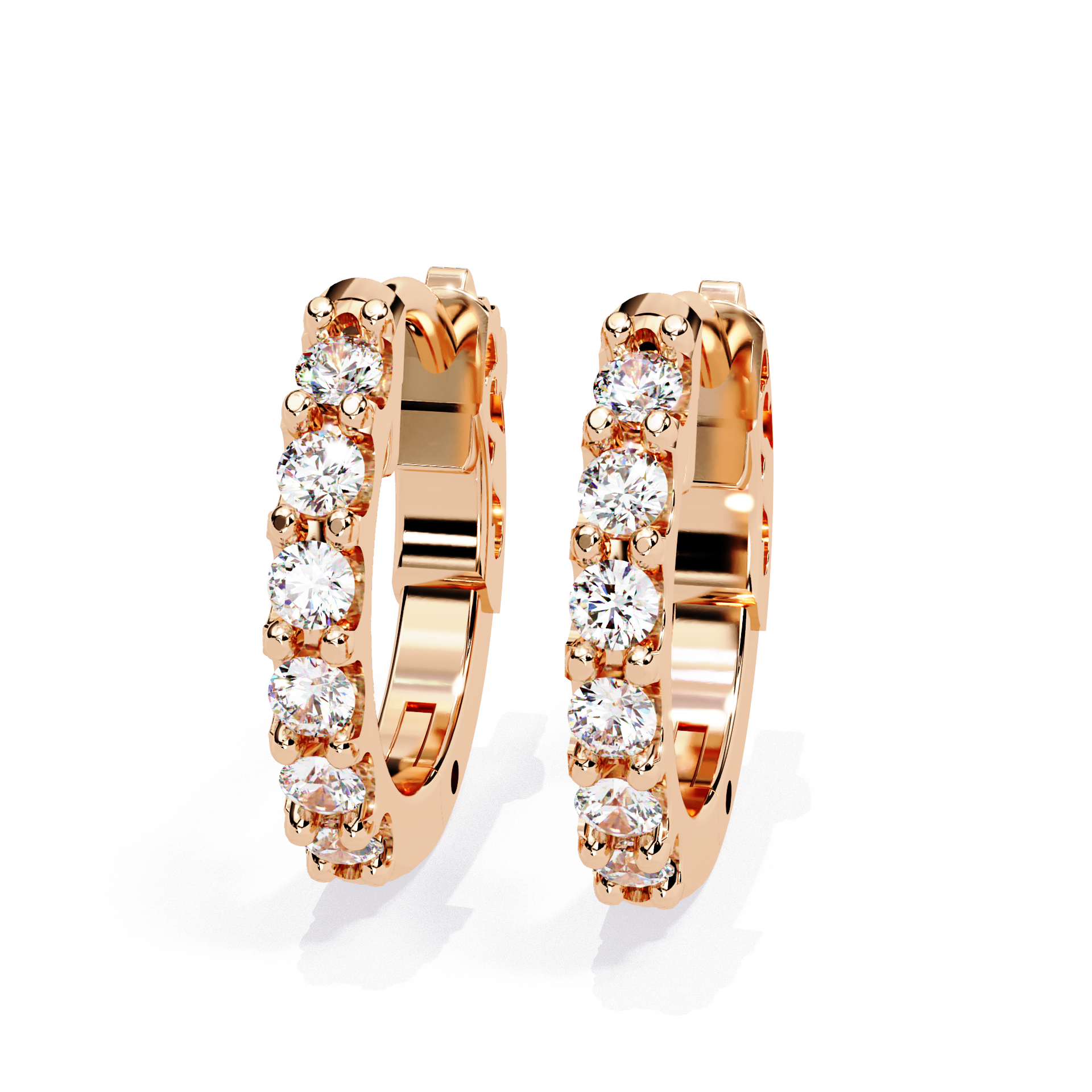 Channel-Set Huggie Earrings - Amrit Rastogi