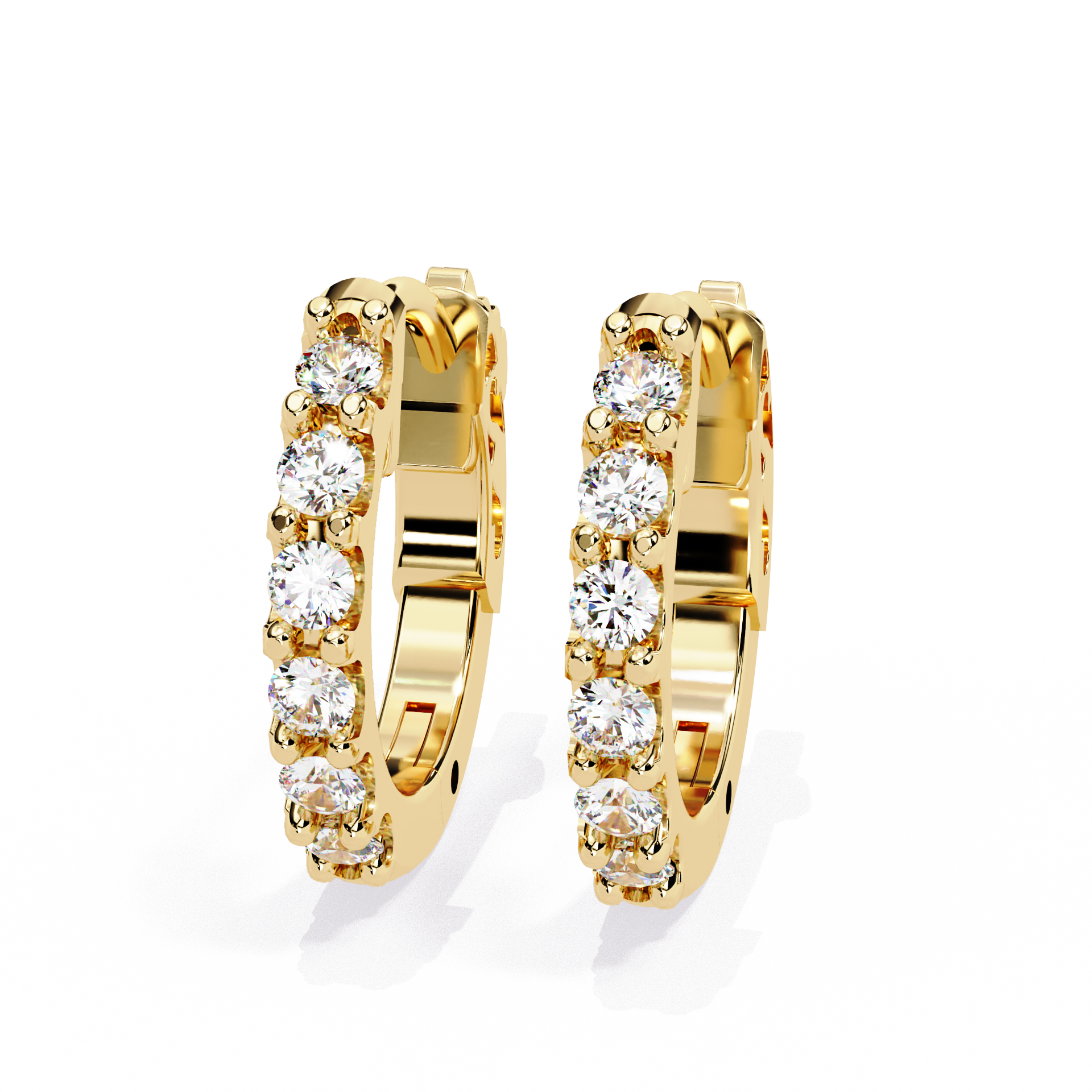 Channel-Set Huggie Earrings - Amrit Rastogi