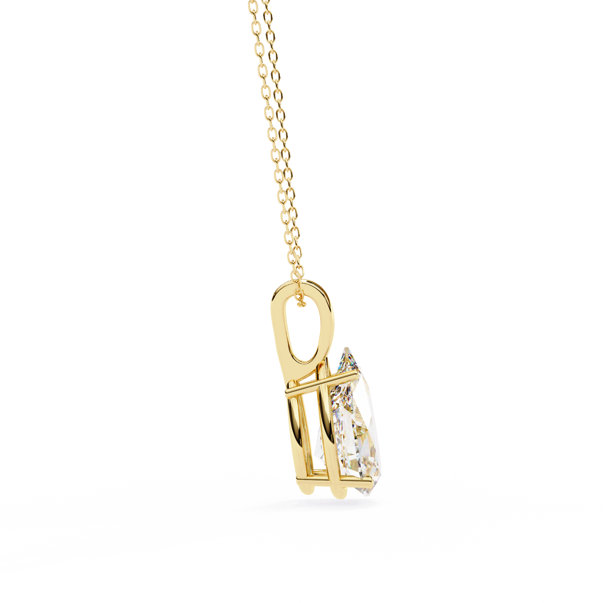 Pear Drop Solitaire Pendant - Amrit Rastogi