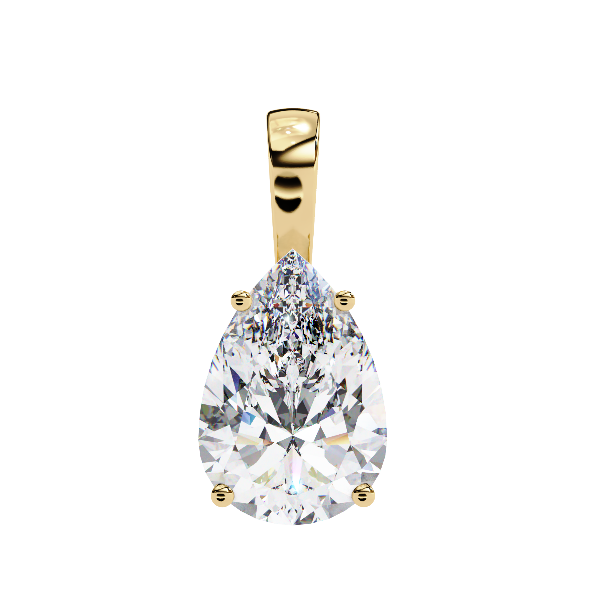 Pear Drop Solitaire Pendant - Amrit Rastogi