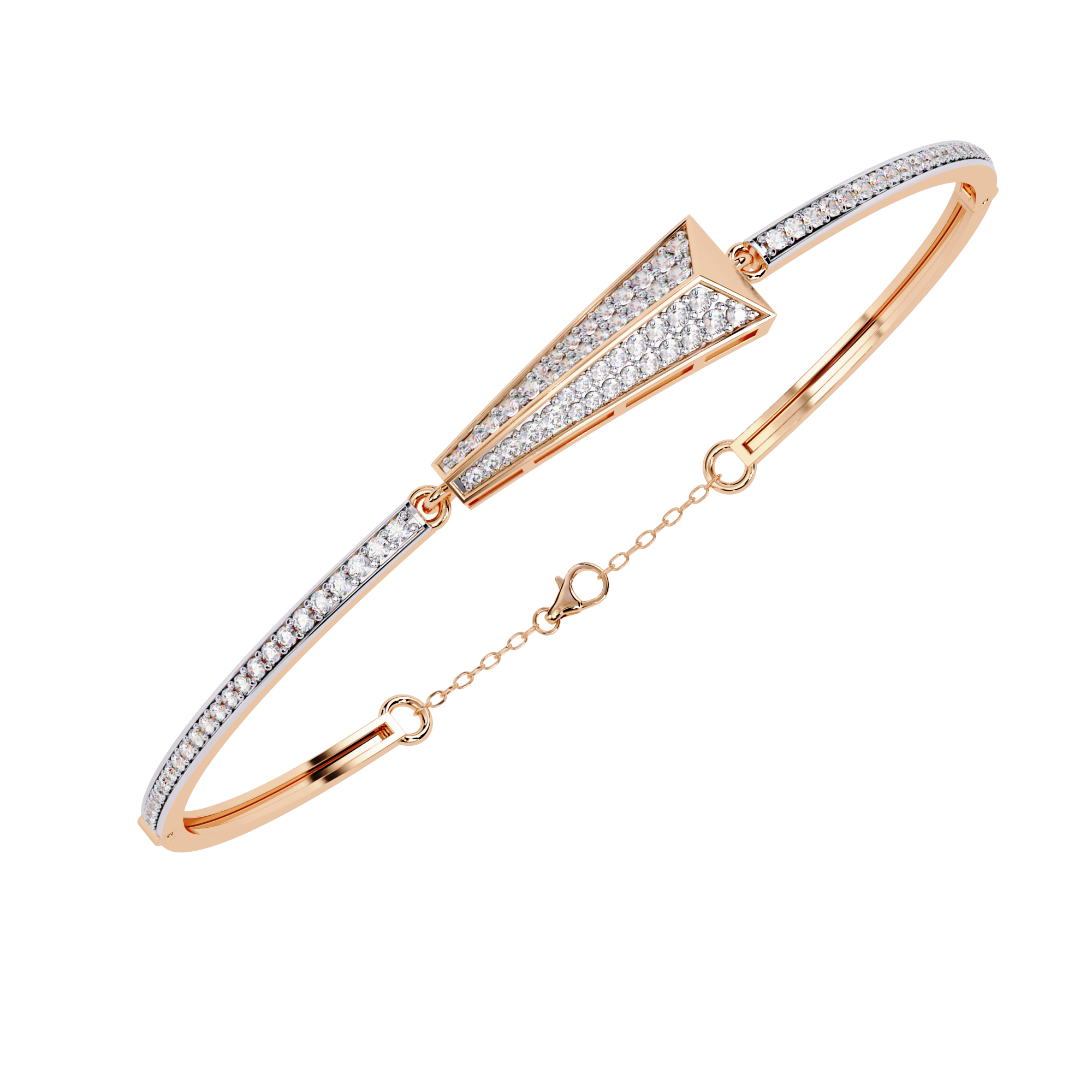 Channel-Set V-Shape Bracelet - Amrit Rastogi