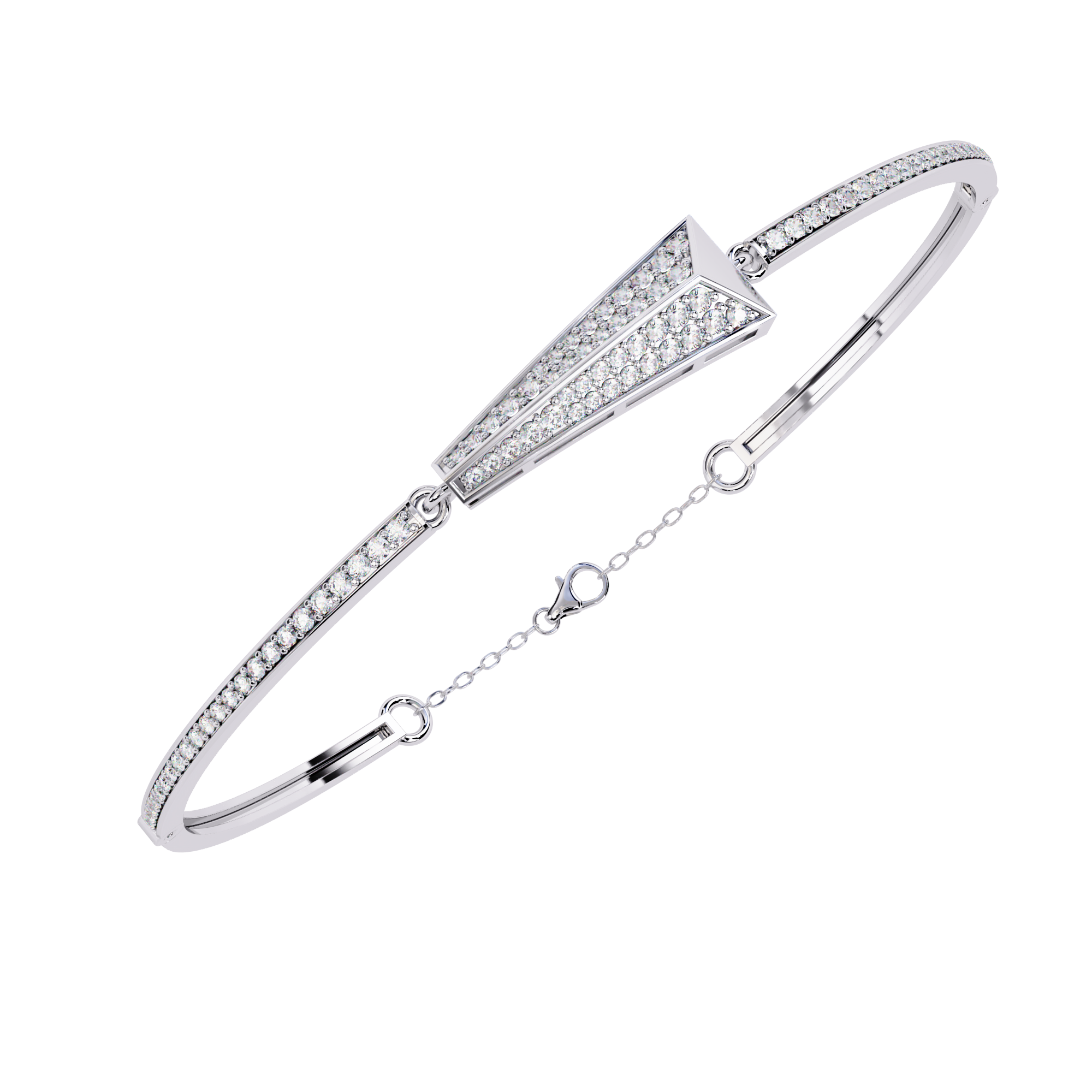 Channel-Set V-Shape Bracelet - Amrit Rastogi