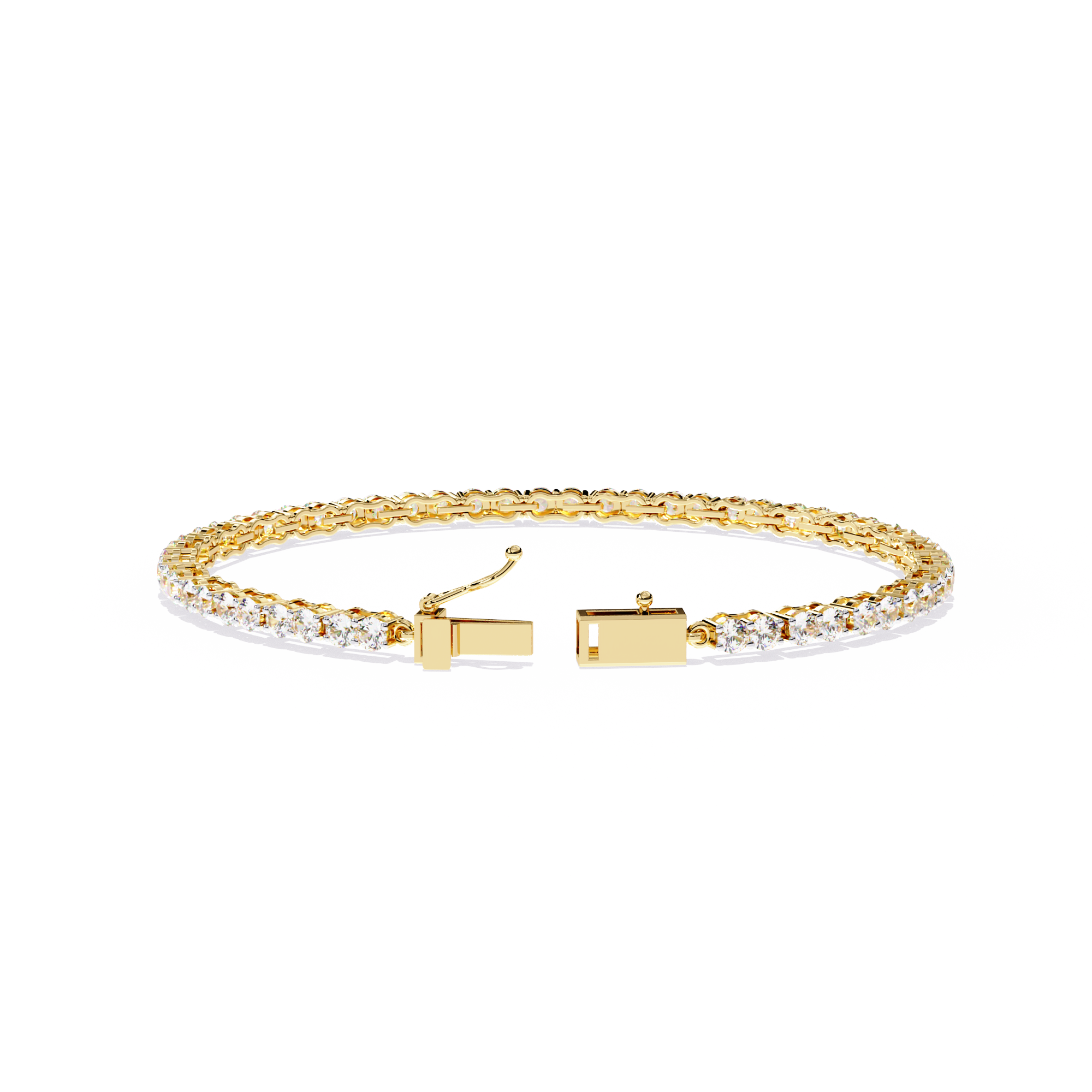 Shared-Prong Round Tennis Bracelet