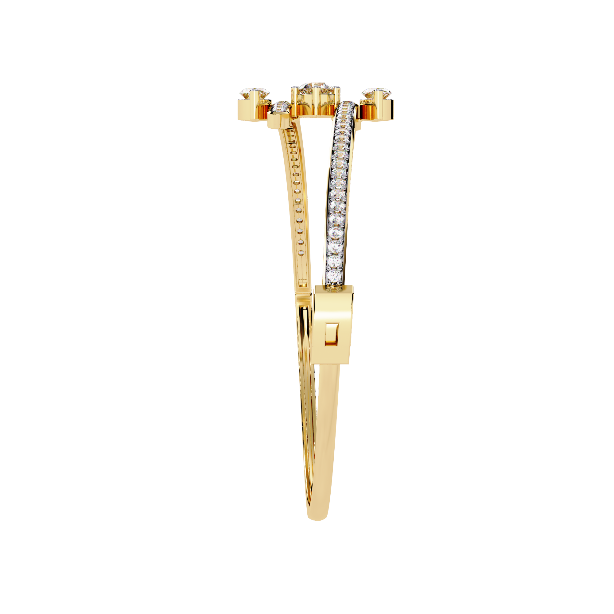Marquise Pavé Bypass Bangle