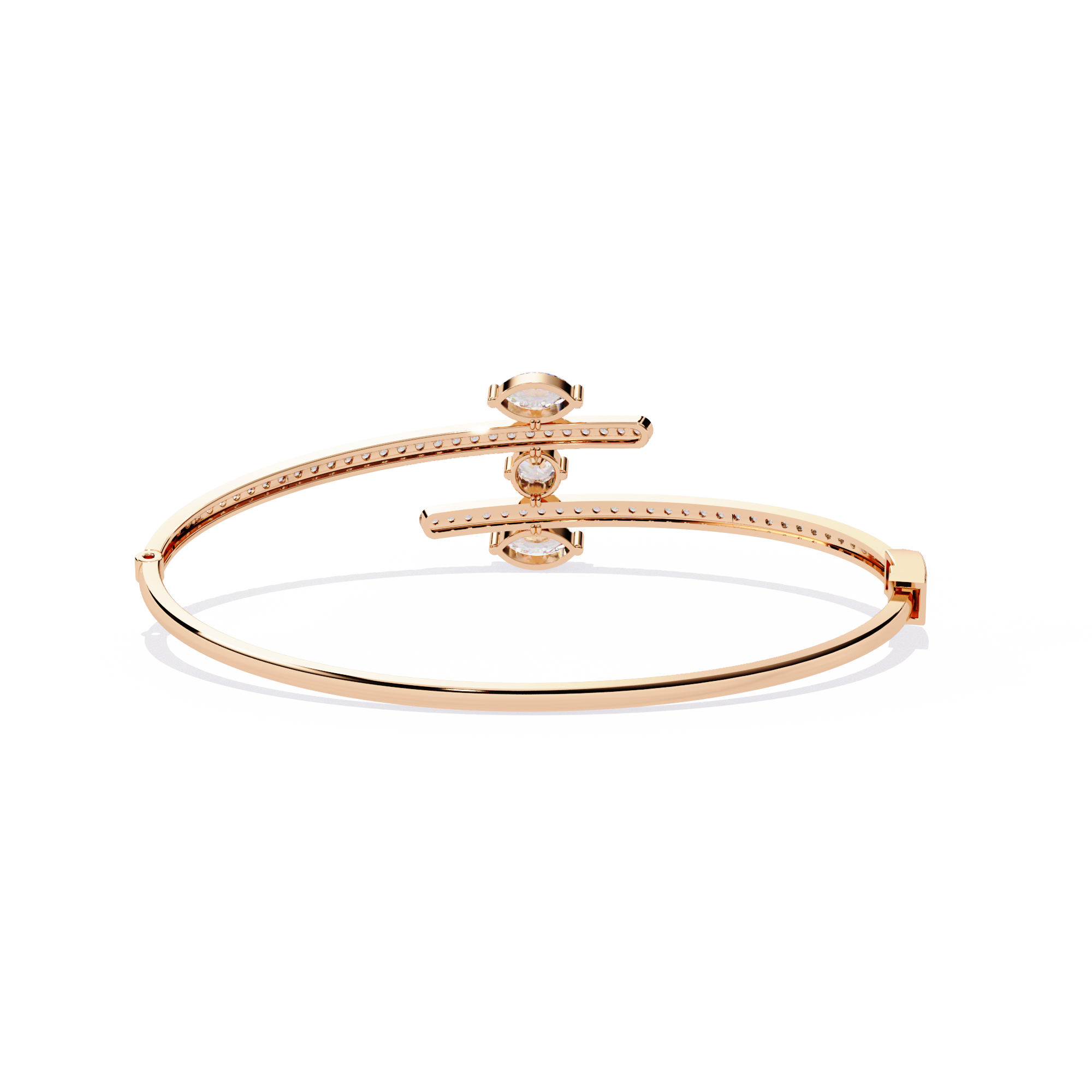 Marquise Pavé Bypass Bangle
