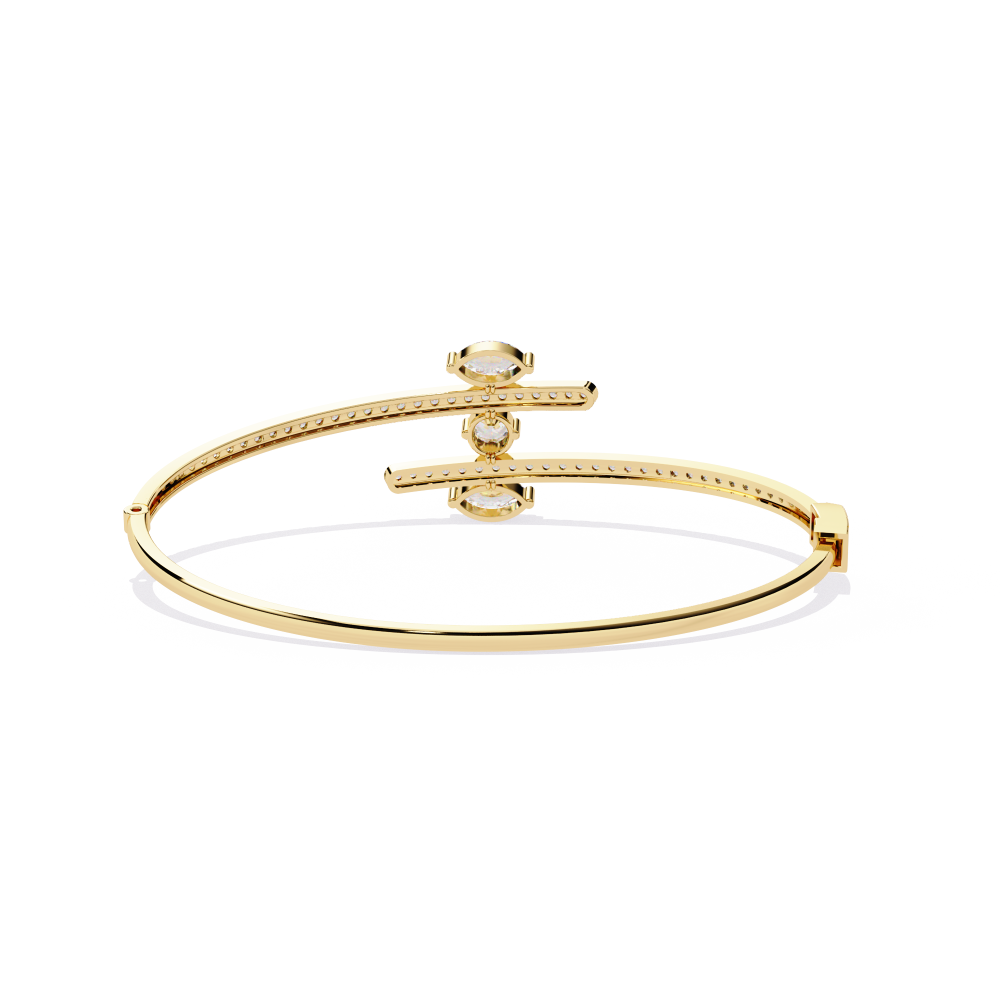 Marquise Pavé Bypass Bangle