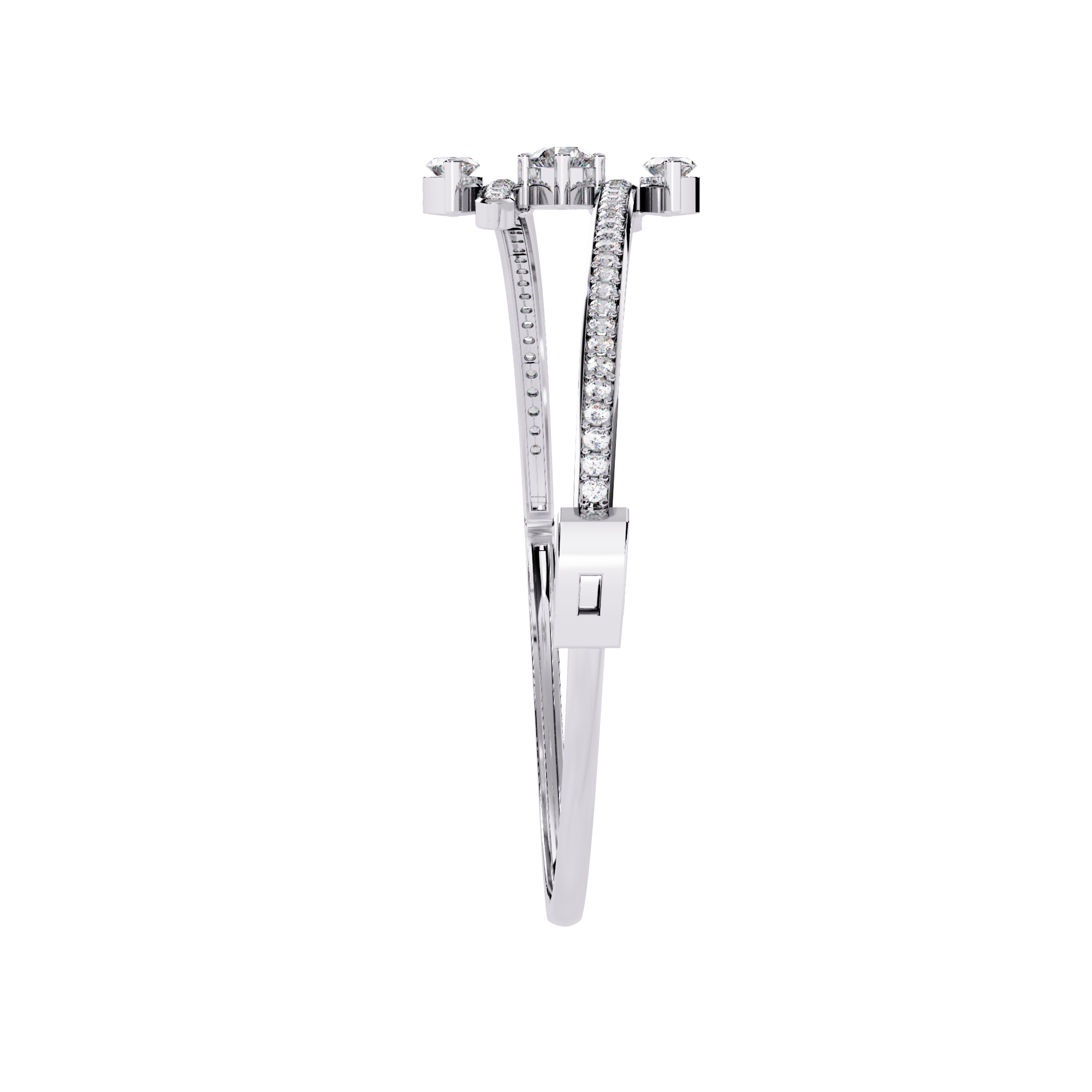 Marquise Pavé Bypass Bangle