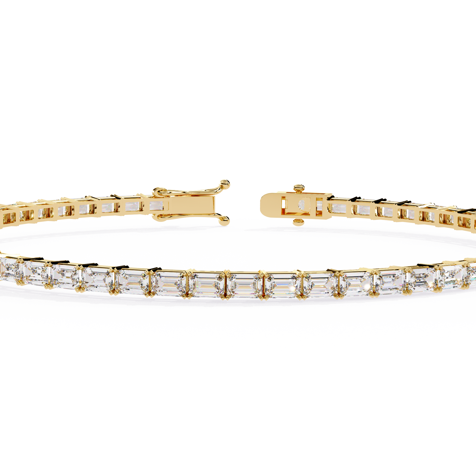 Emerald-Cut Tennis Bracelet