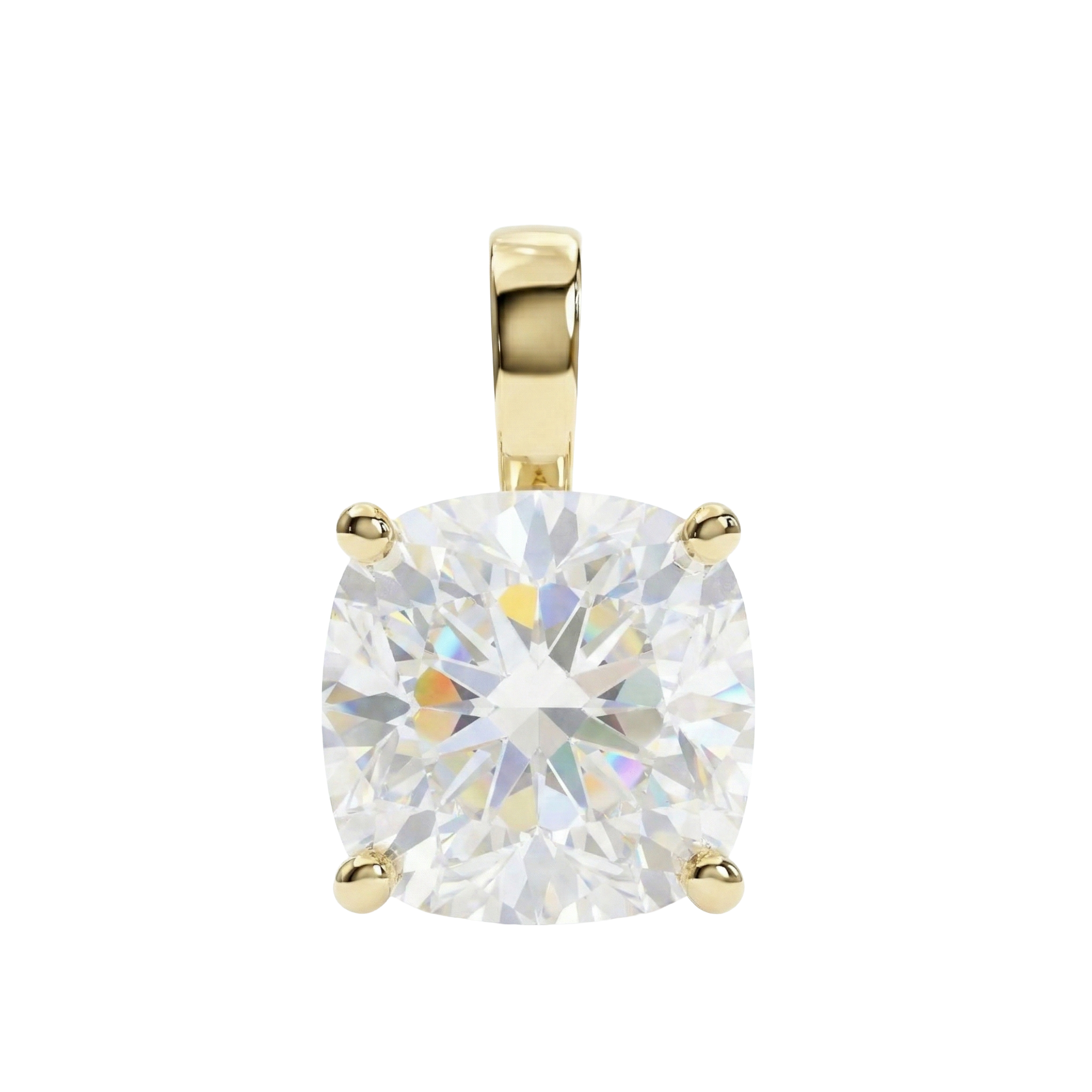 4-Prong Cushion Solitaire Pendant - Amrit Rastogi