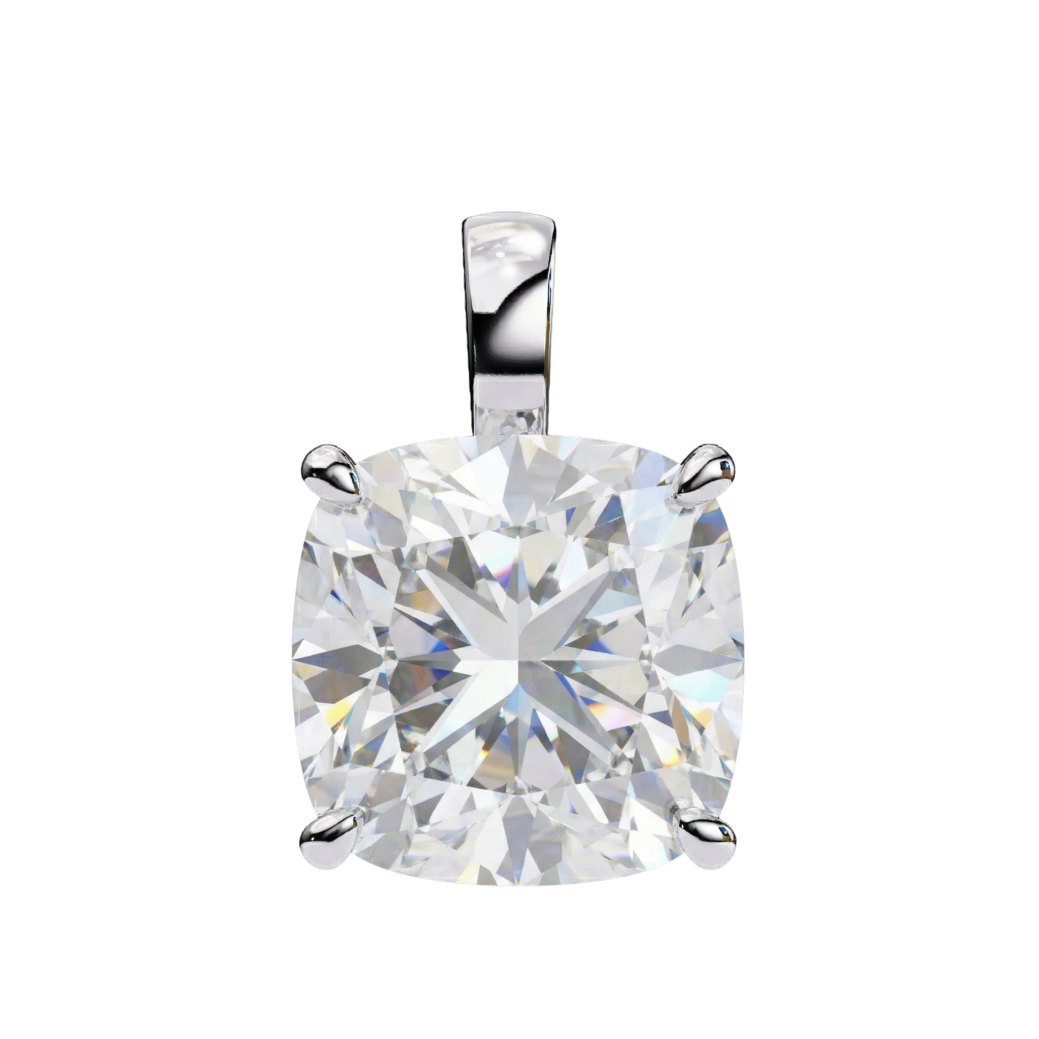 4-Prong Cushion Solitaire Pendant - Amrit Rastogi
