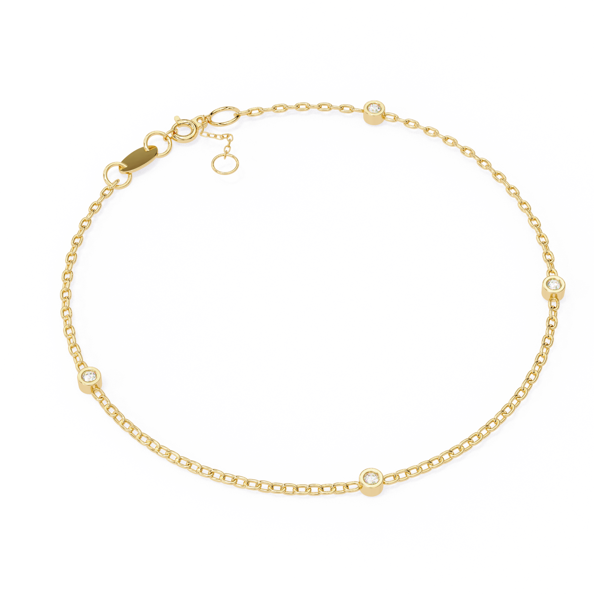Bezel Station Chain Bracelet - Amrit Rastogi