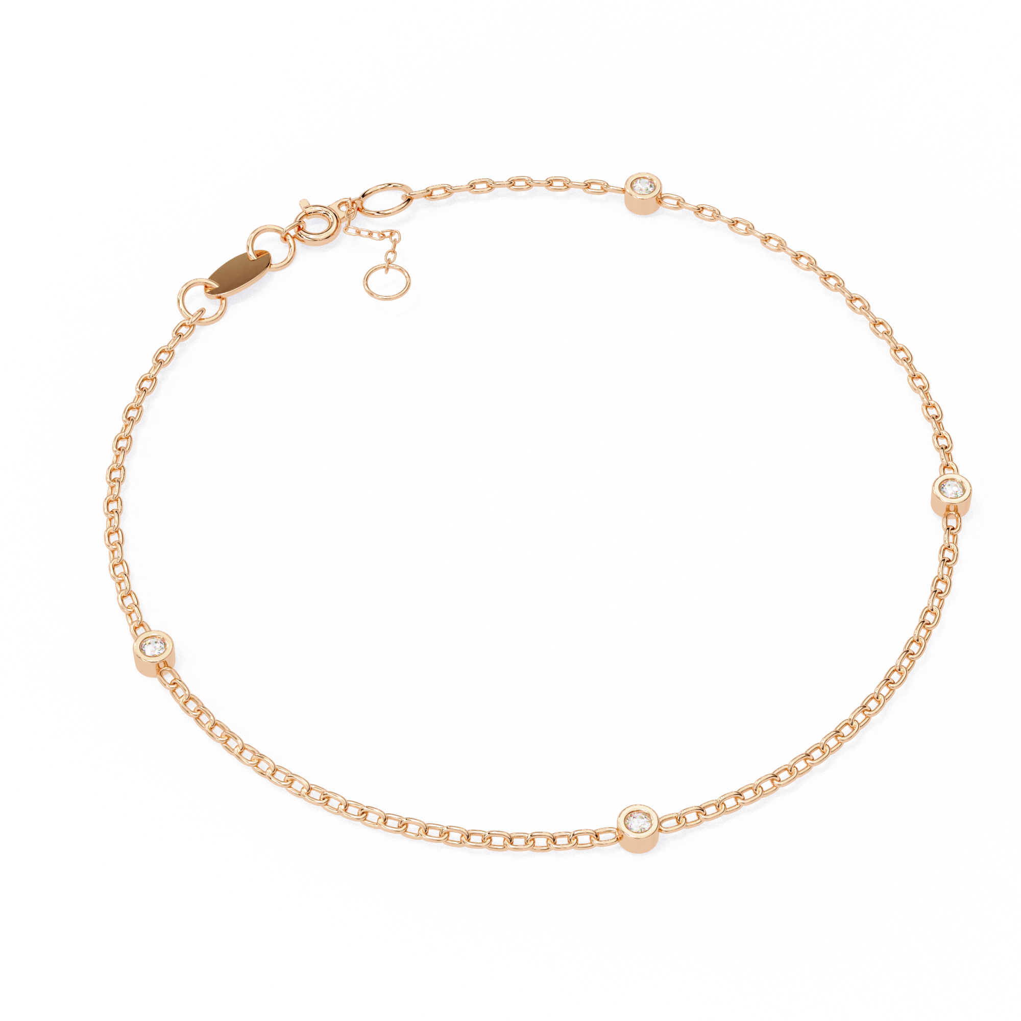 Bezel Station Chain Bracelet - Amrit Rastogi