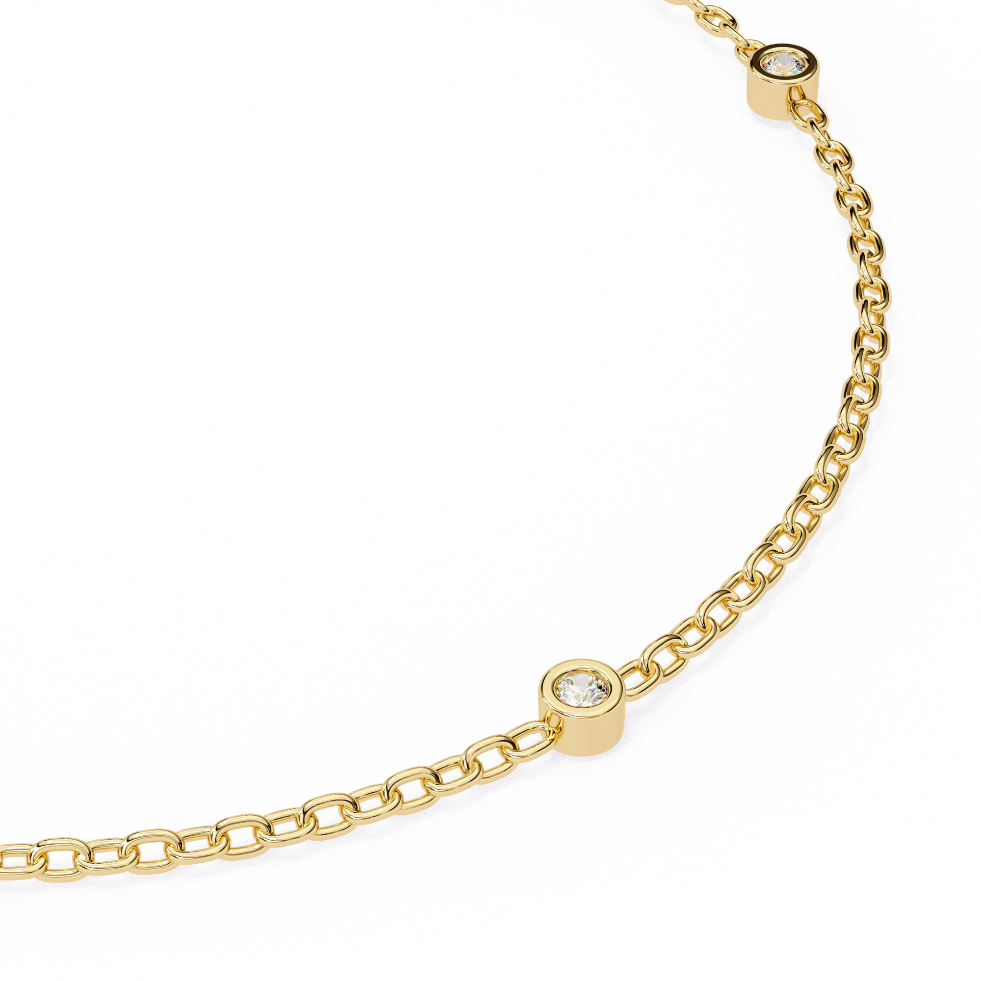 Bezel Station Chain Bracelet - Amrit Rastogi