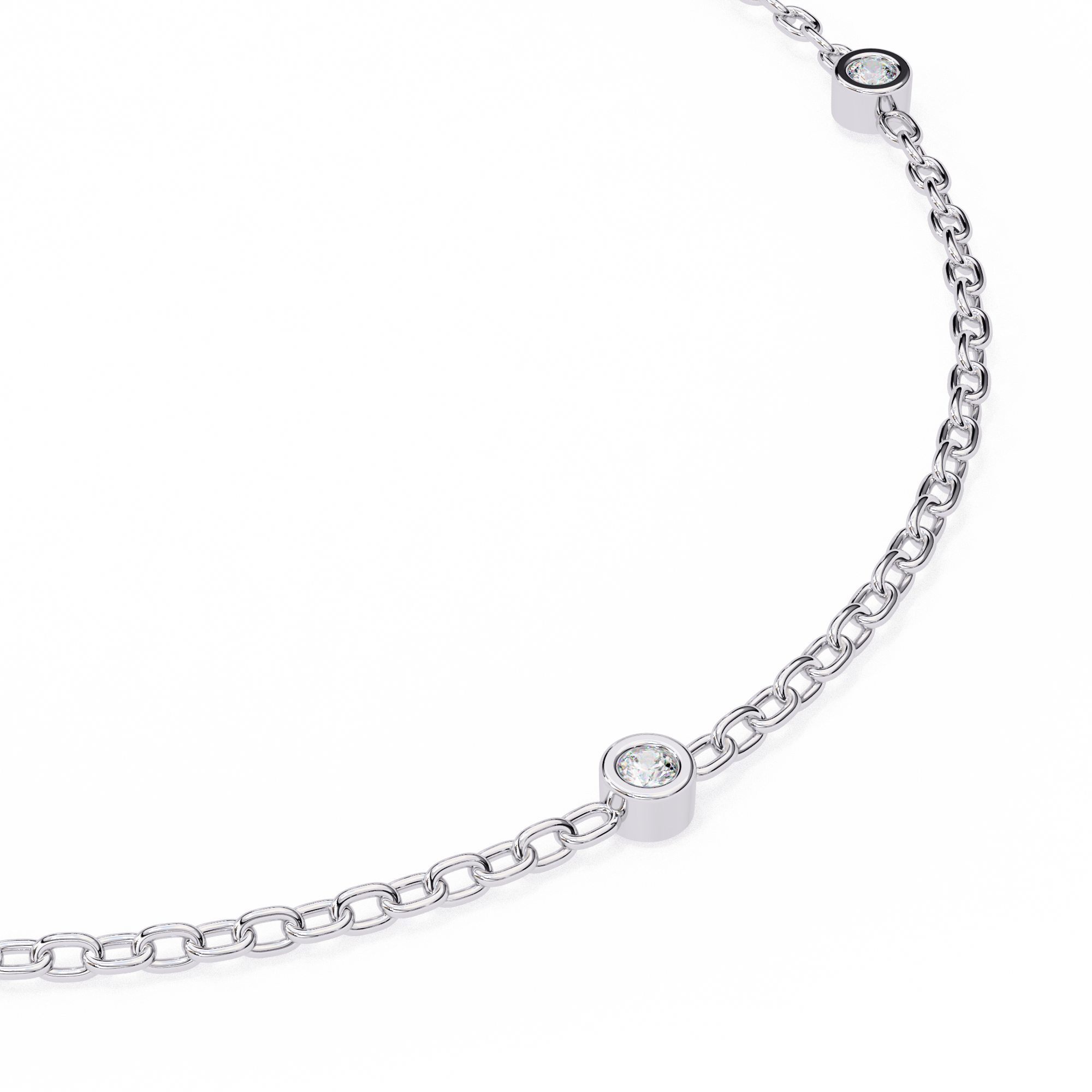 Bezel Station Chain Bracelet - Amrit Rastogi