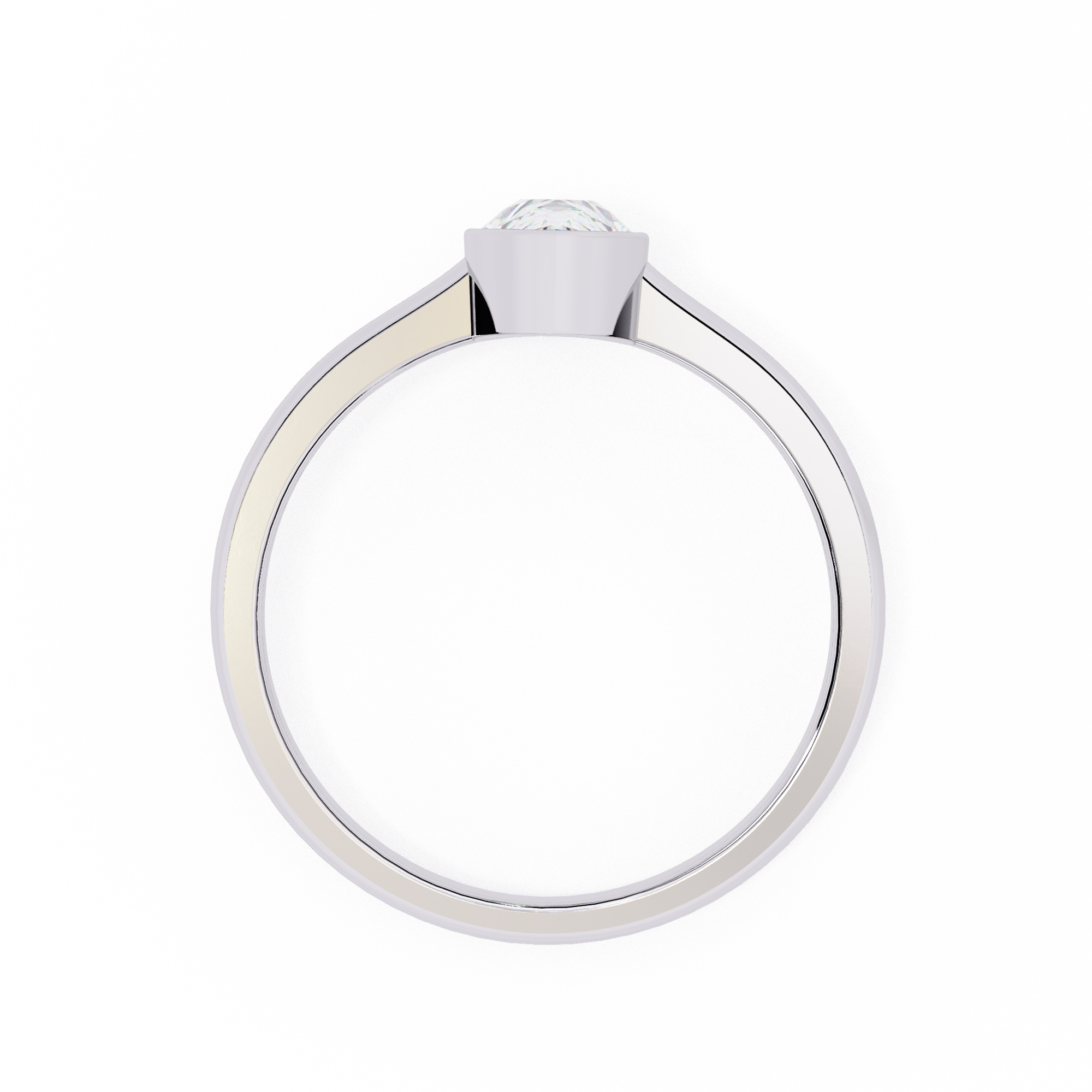 Bezel-Set Pear Solitaire Ring - Amrit Rastogi