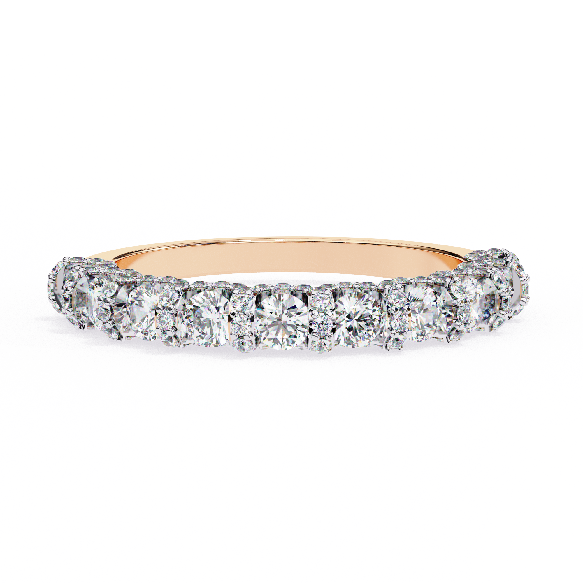 Bold-Prong Half Eternity Band