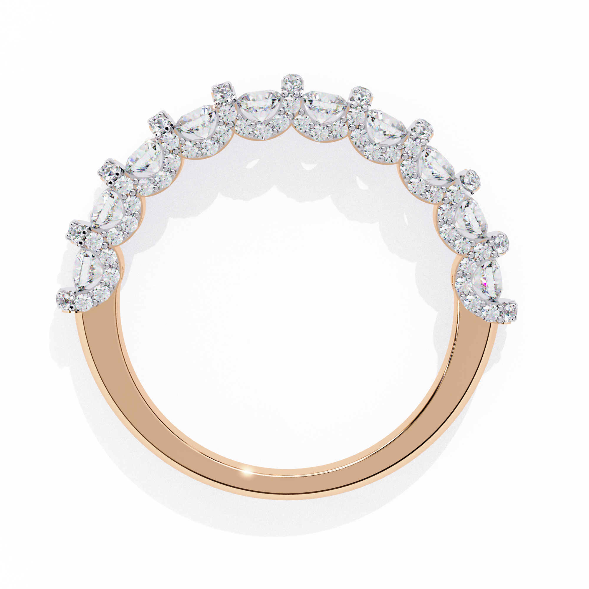 Bold-Prong Half Eternity Band - Amrit Rastogi