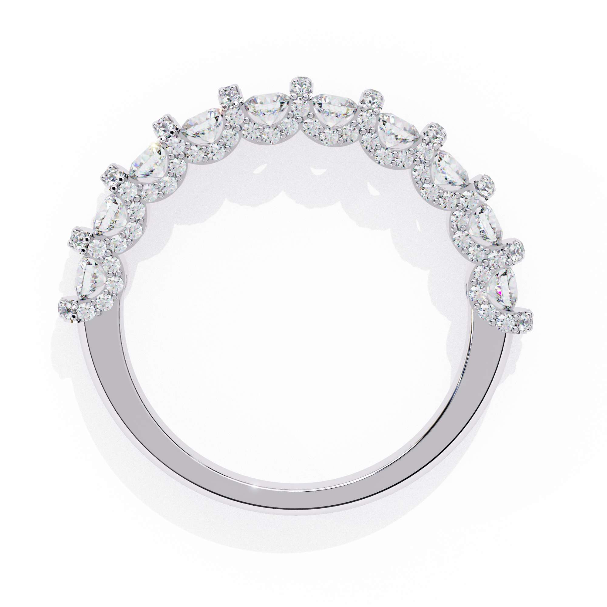 Bold-Prong Half Eternity Band - Amrit Rastogi