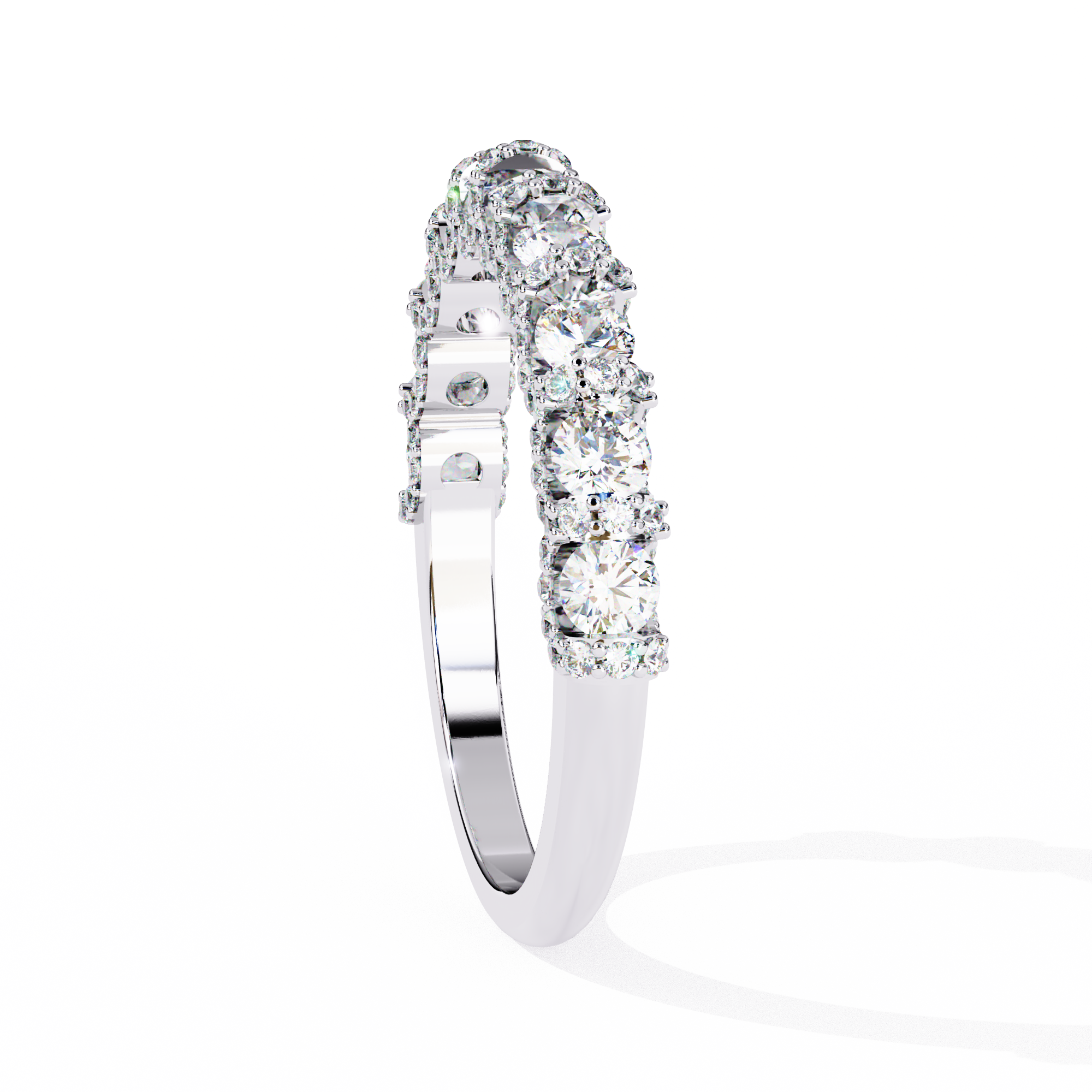 Bold-Prong Half Eternity Band