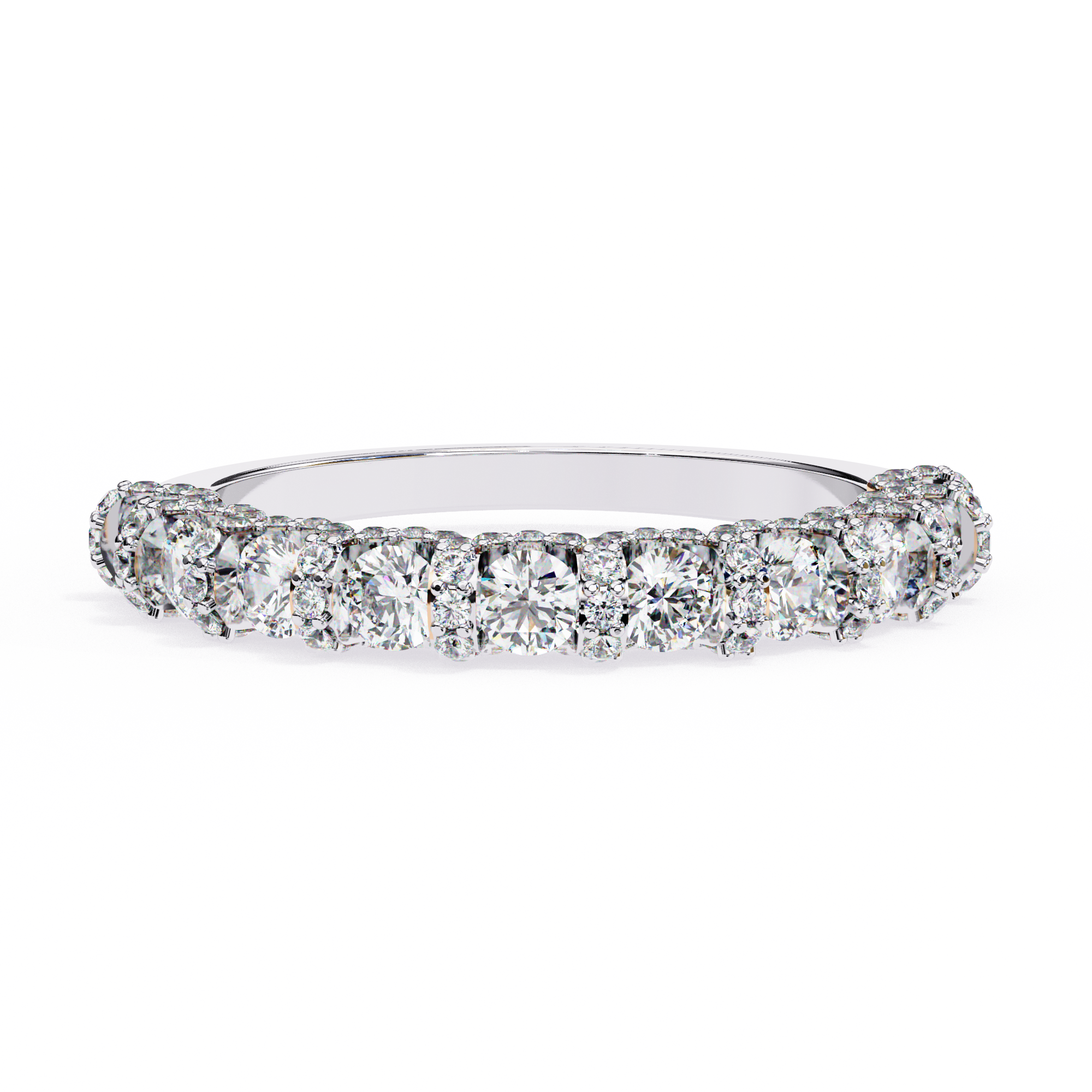 Bold-Prong Half Eternity Band