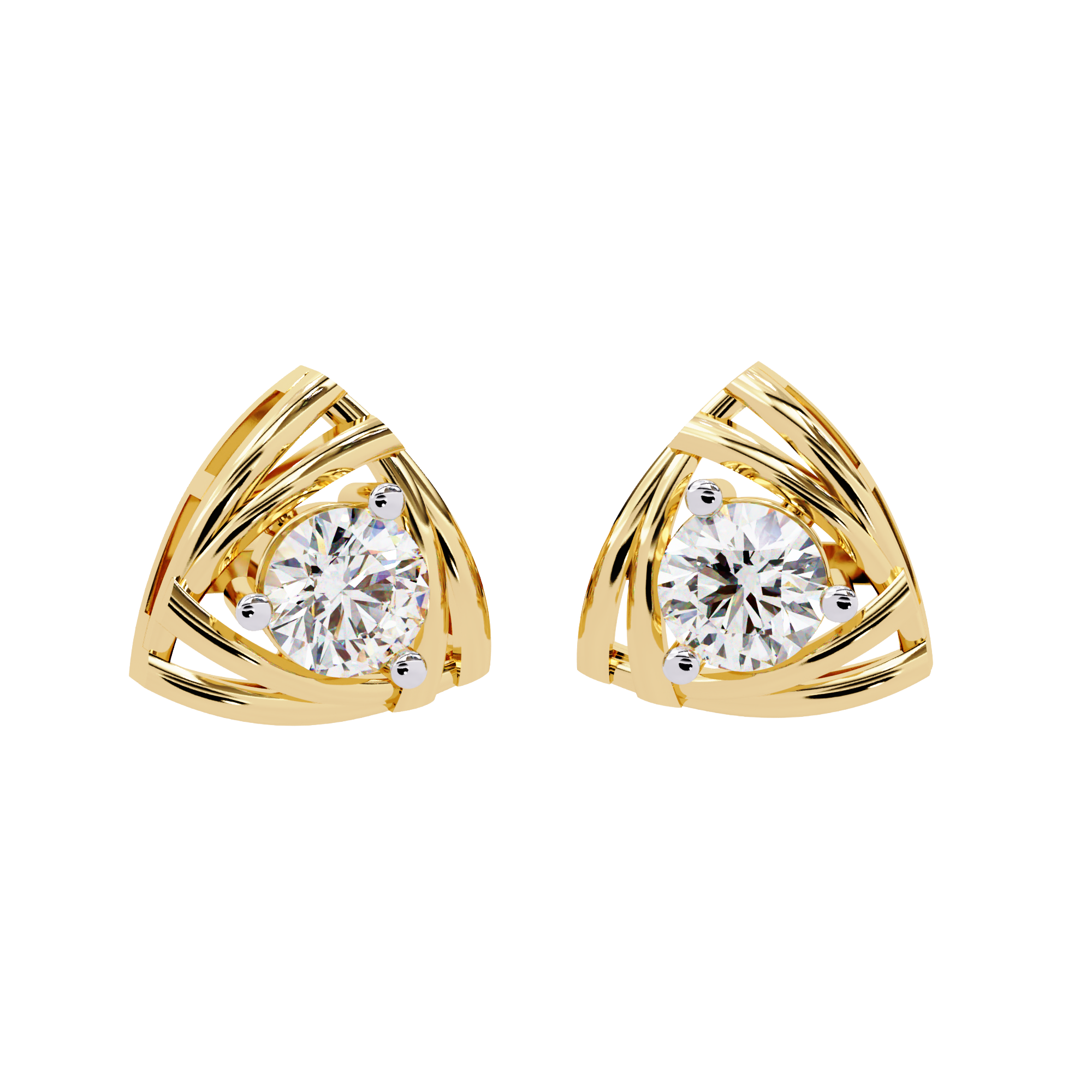 Trillion Frame Stud Earrings - Amrit Rastogi