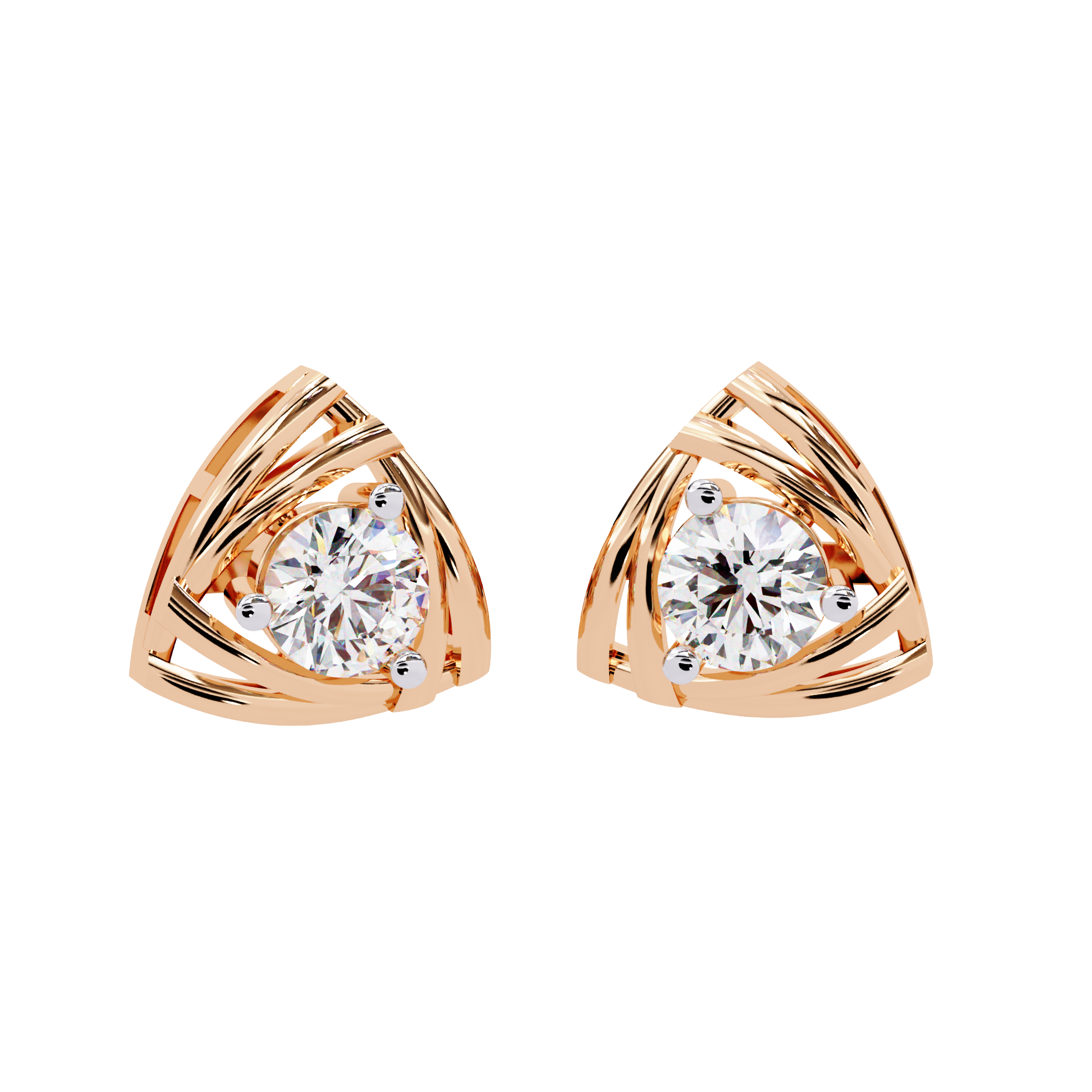 Trillion Frame Stud Earrings - Amrit Rastogi