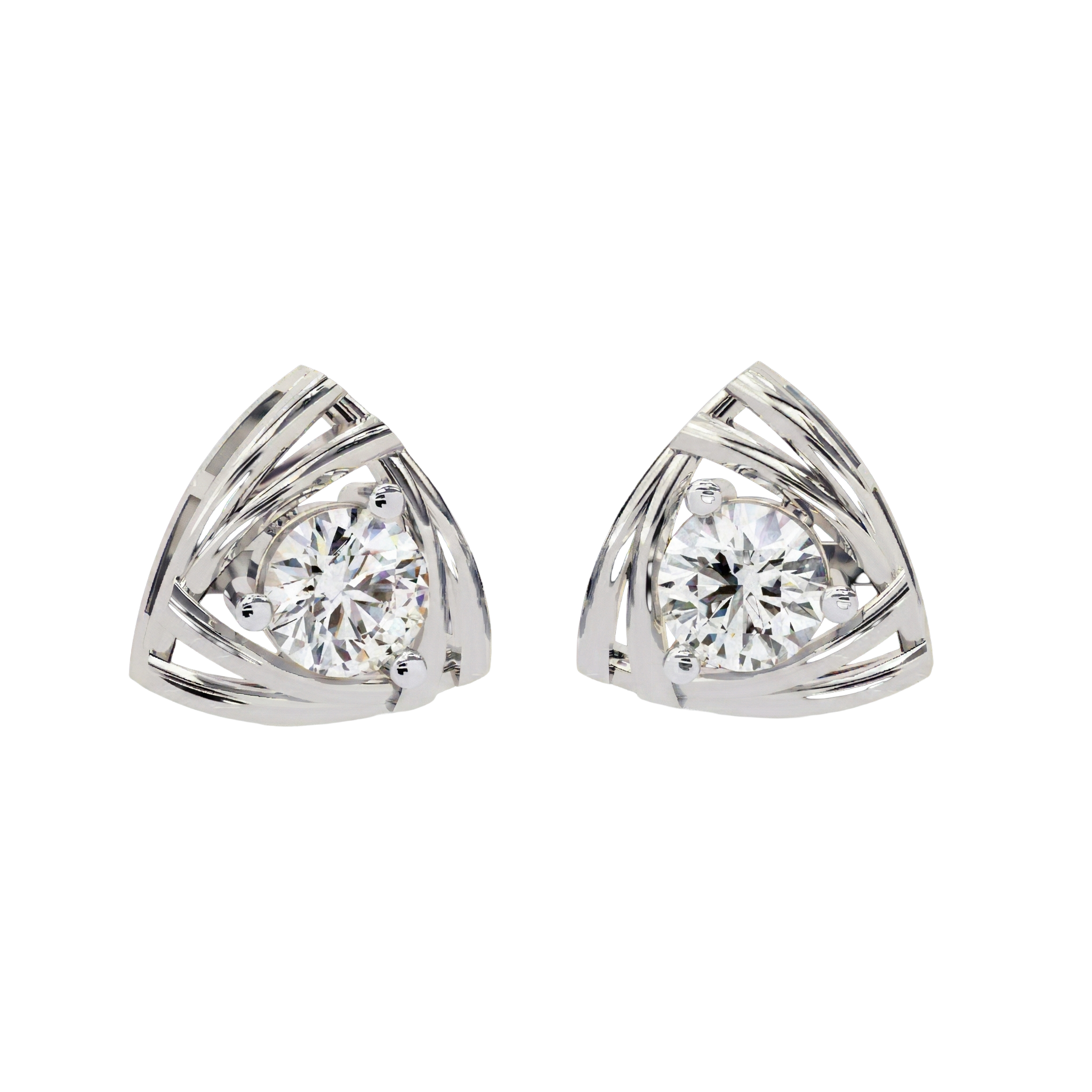 Trillion Frame Stud Earrings - Amrit Rastogi